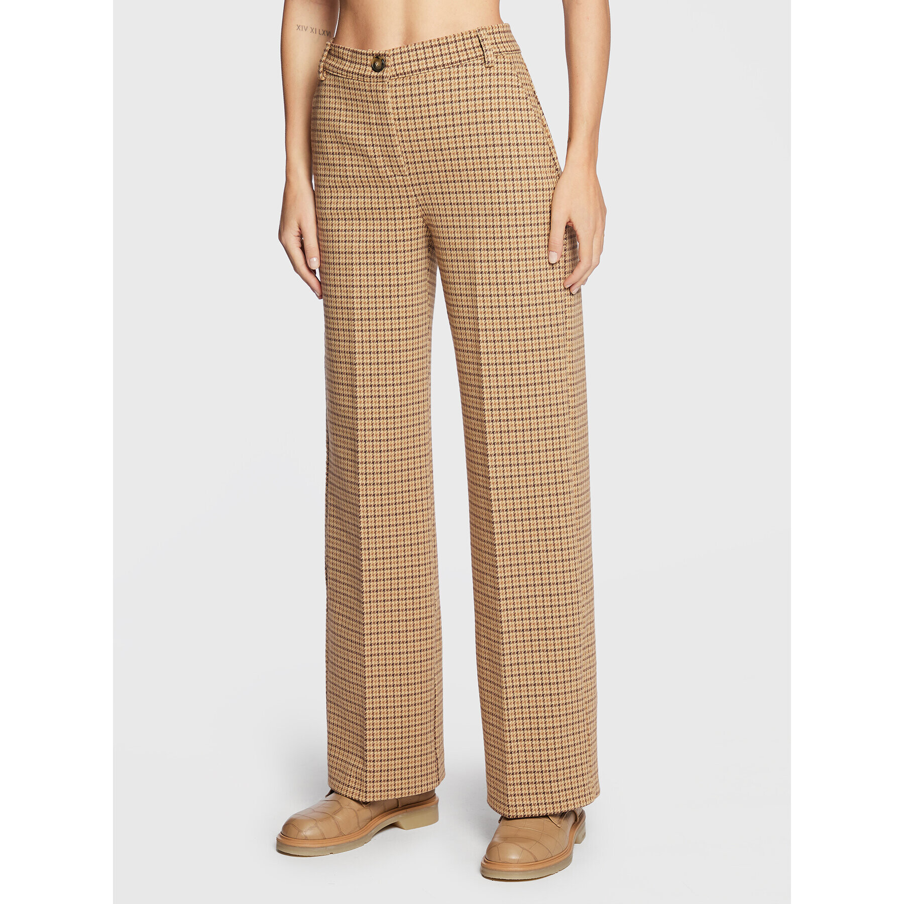 Weekend Max Mara Текстилни панталони Seggio 57860223 Бежов Regular Fit - Pepit.bg