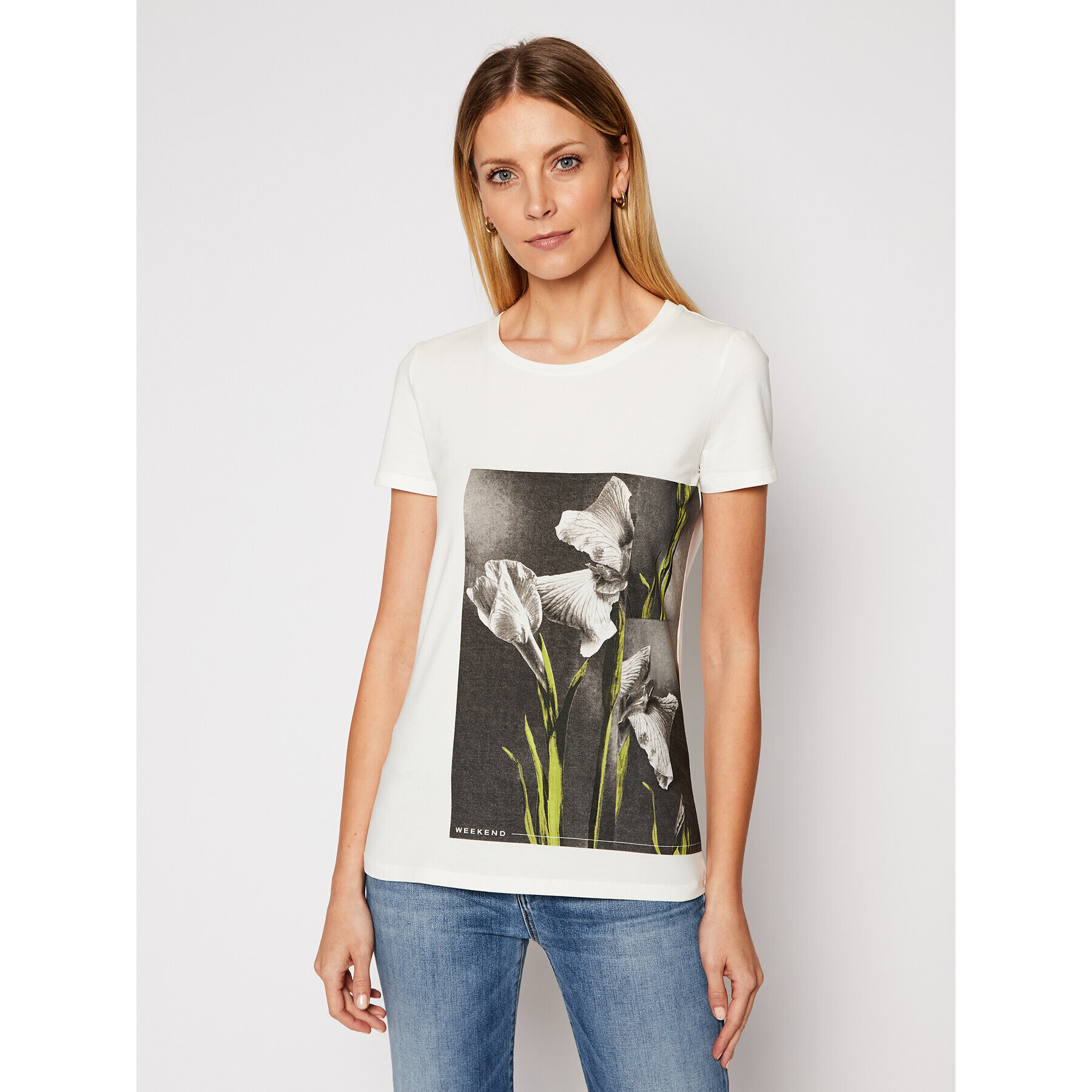 Weekend Max Mara Тишърт Benny 59710417 Бял Regular Fit - Pepit.bg