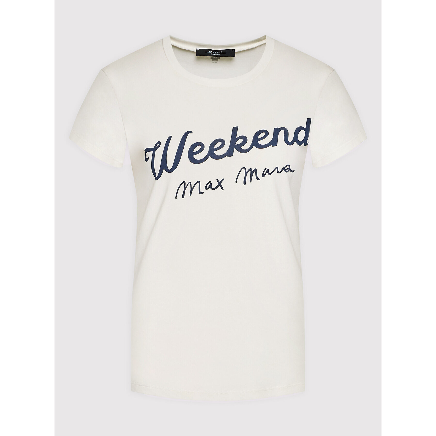 Weekend Max Mara Тишърт Cacao 59760429 Бял Regular Fit - Pepit.bg