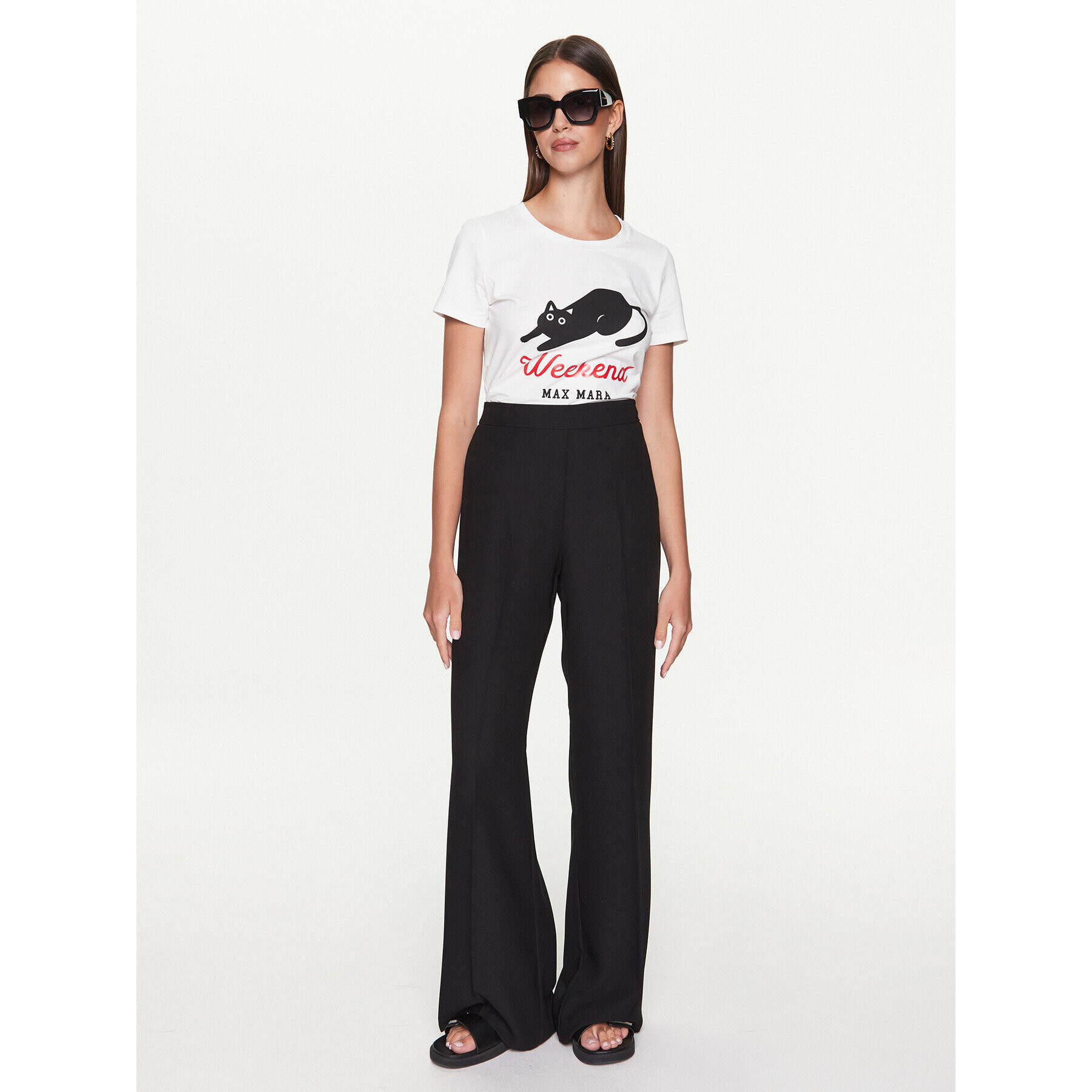 Weekend Max Mara Тишърт Chopin 2359710431600 Бял Regular Fit - Pepit.bg