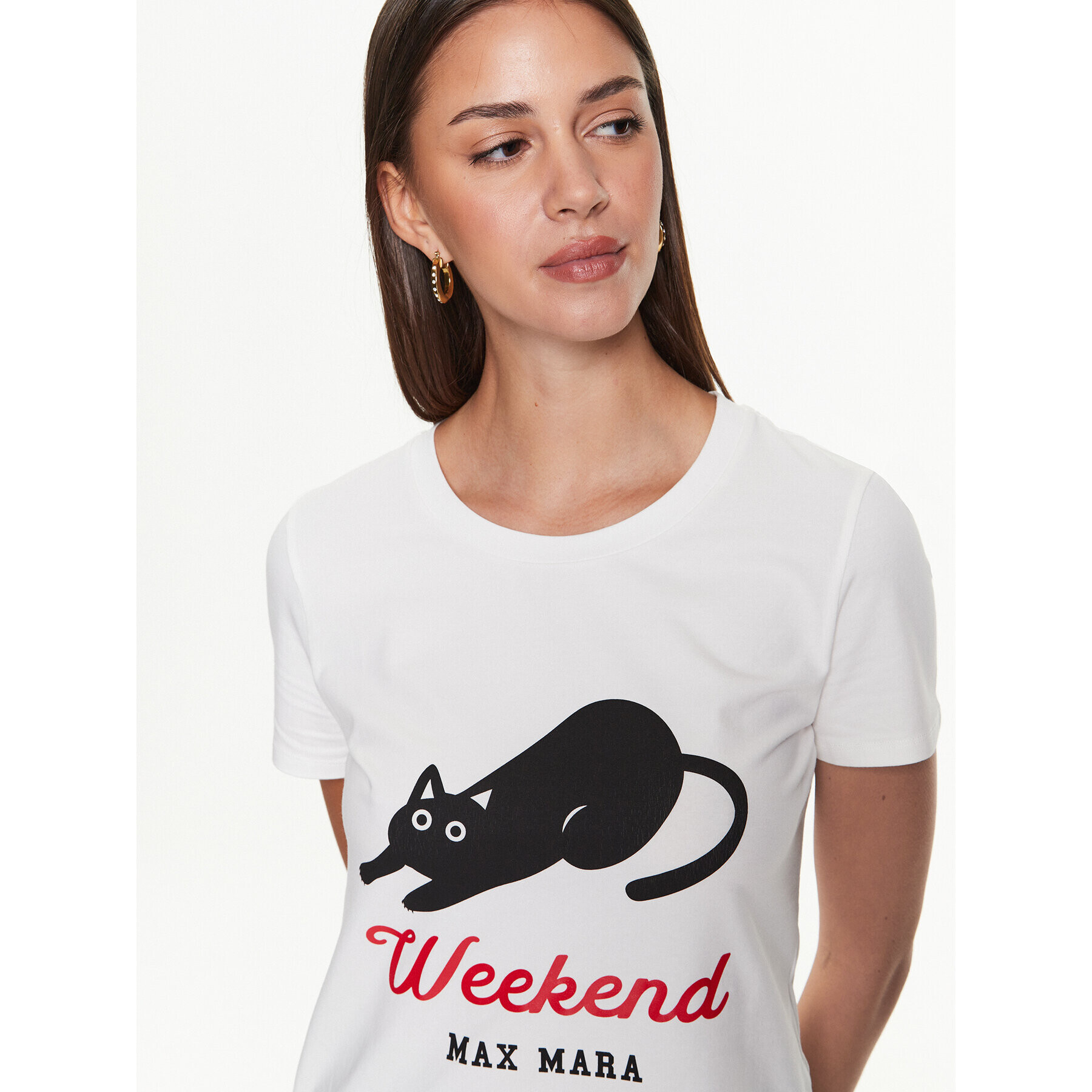 Weekend Max Mara Тишърт Chopin 2359710431600 Бял Regular Fit - Pepit.bg