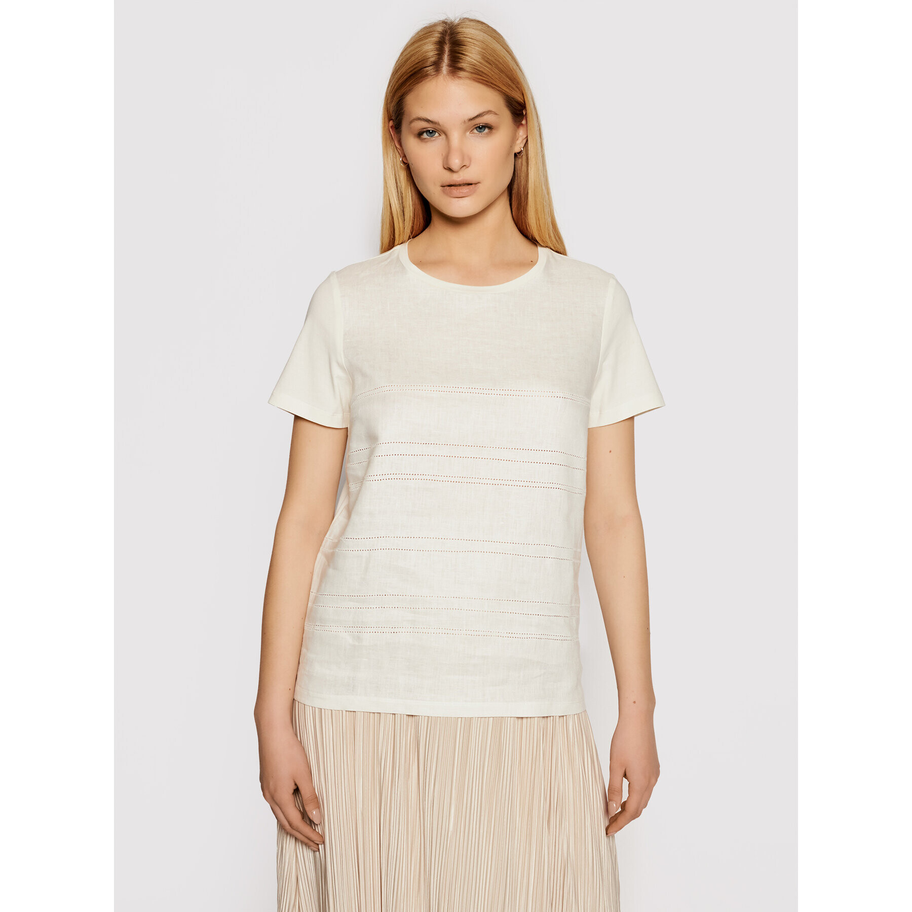 Weekend Max Mara Тишърт Gessy 59411911 Бежов Regular Fit - Pepit.bg