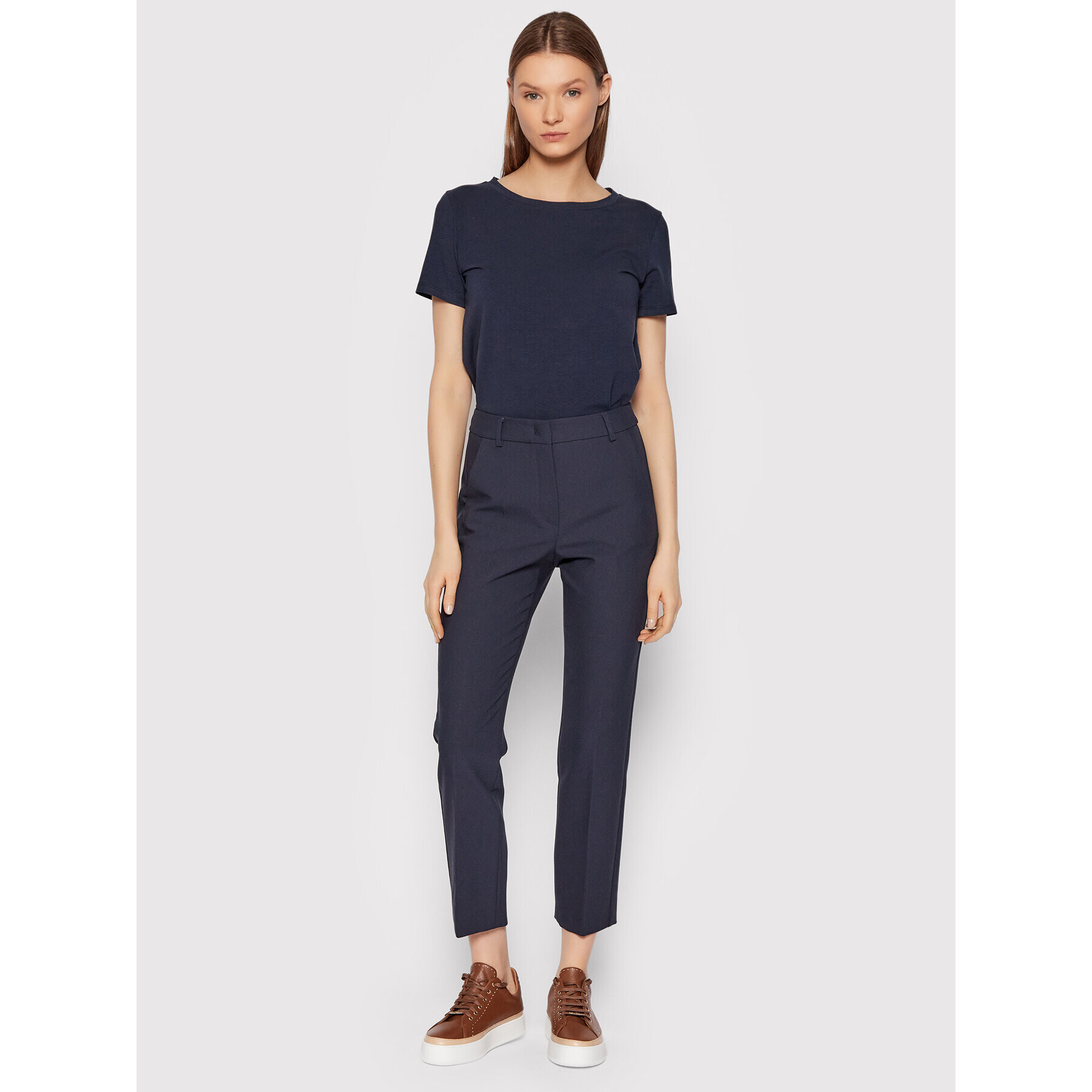 Weekend Max Mara Тишърт Multib 59710227 Тъмносин Regular Fit - Pepit.bg