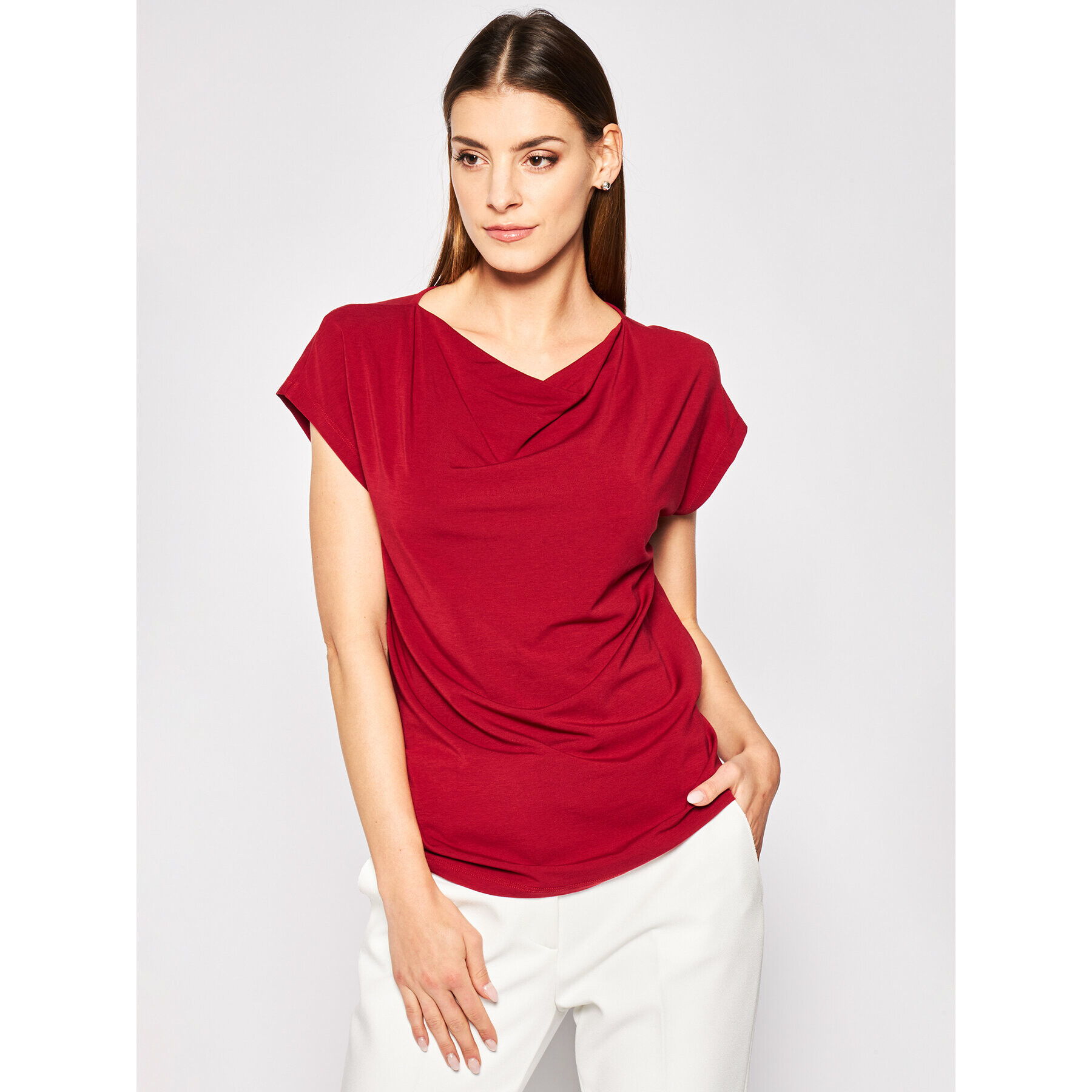 Weekend Max Mara Тишърт Multid 59411301 Бордо Slim Fit - Pepit.bg