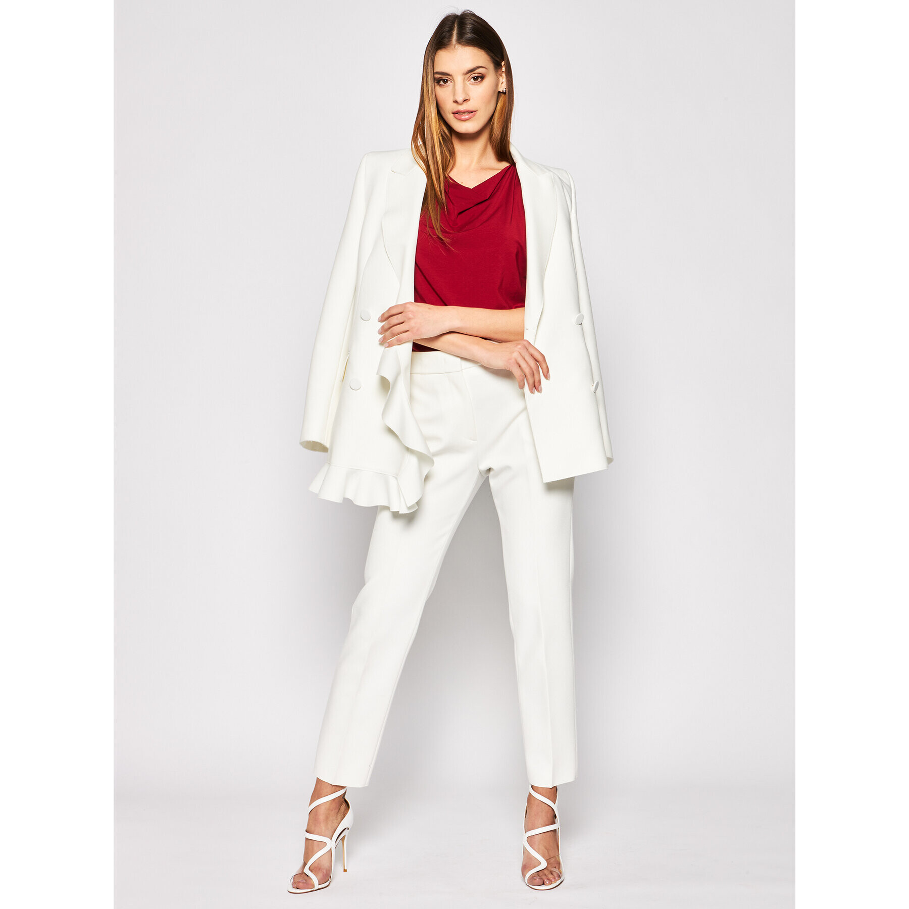 Weekend Max Mara Тишърт Multid 59411301 Бордо Slim Fit - Pepit.bg