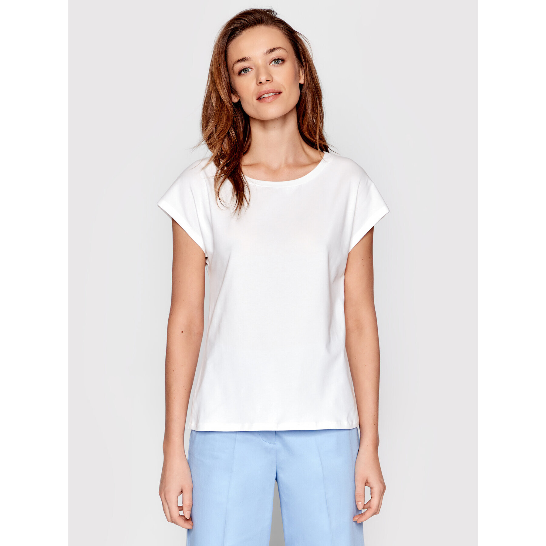 Weekend Max Mara Тишърт Multie 59410321 Бял Regular Fit - Pepit.bg