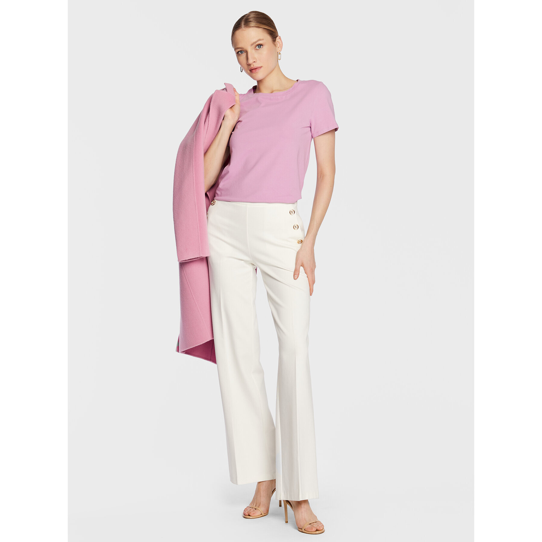 Weekend Max Mara Тишърт Multif 23597103 Розов Regular Fit - Pepit.bg