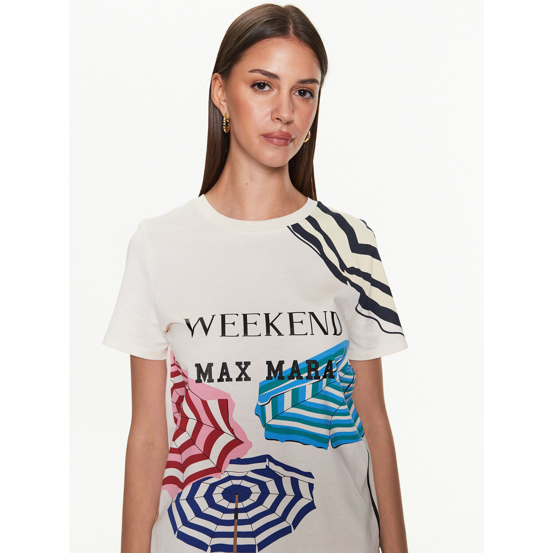 Weekend Max Mara Тишърт Murano 2359710631600 Екрю Regular Fit - Pepit.bg