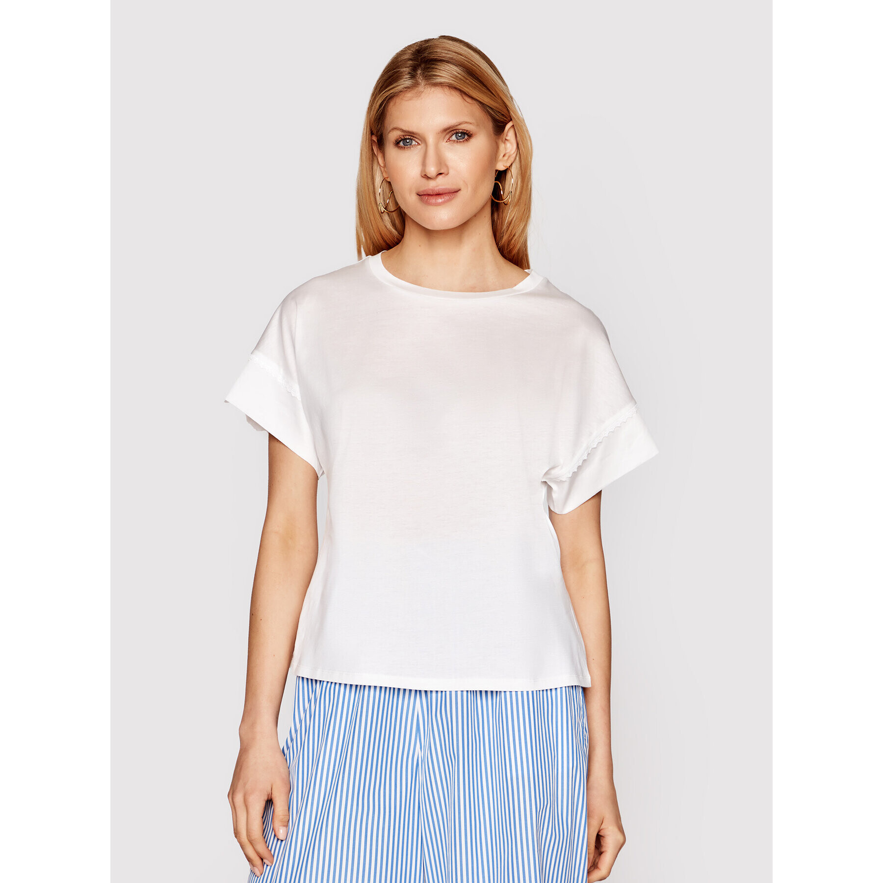Weekend Max Mara Тишърт Palma 59411611 Бял Regular Fit - Pepit.bg