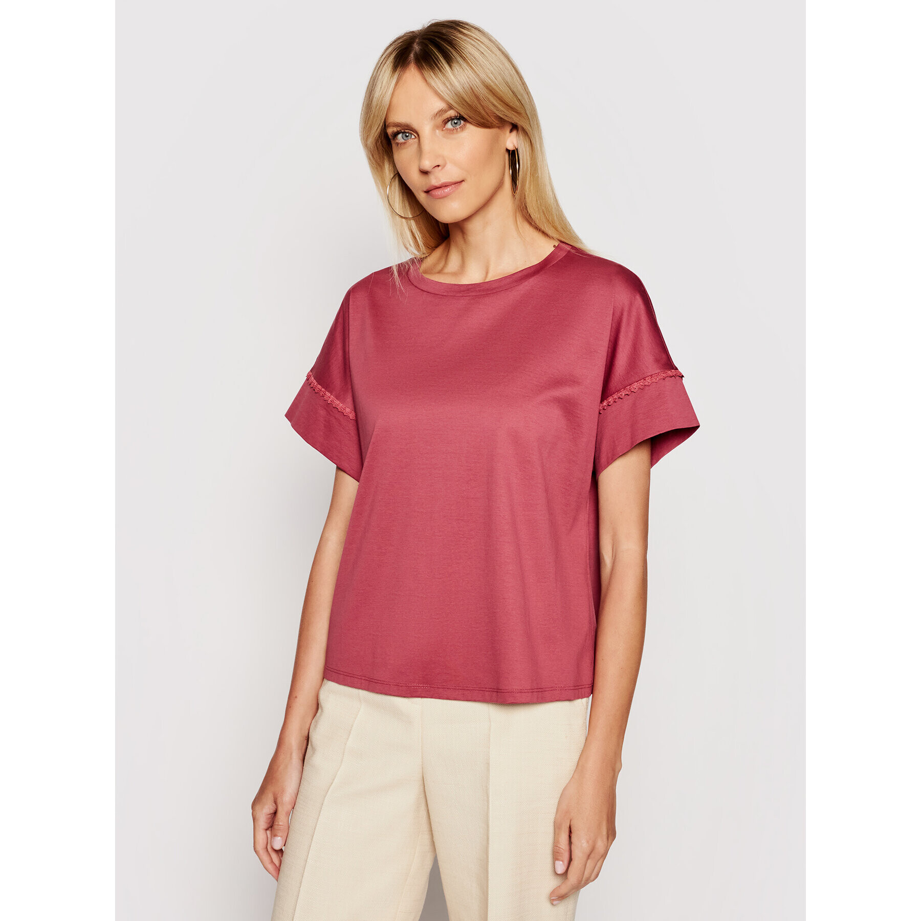 Weekend Max Mara Тишърт Palma 59411611600 Бордо Relaxed Fit - Pepit.bg