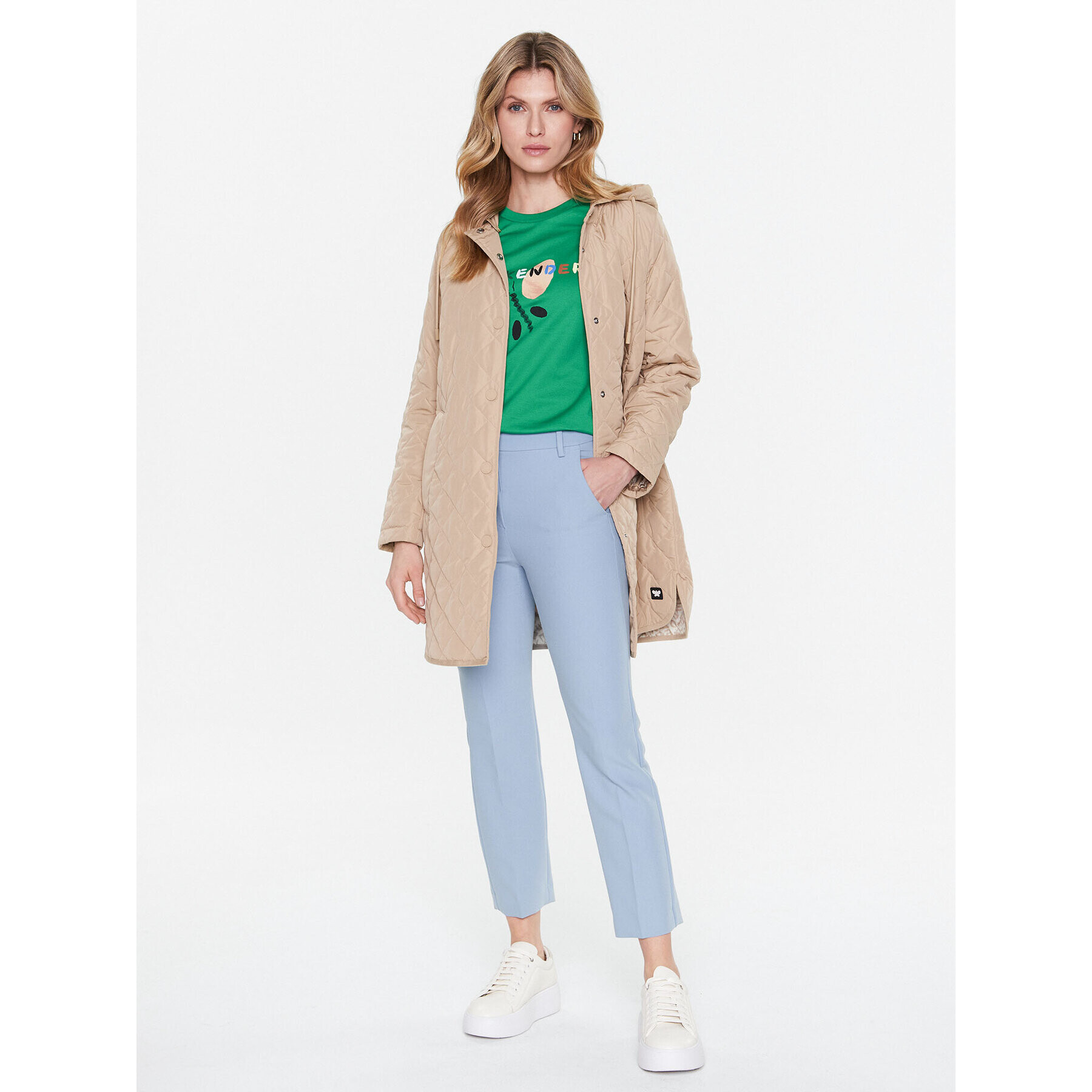 Weekend Max Mara Тишърт Polka 23597102 Зелен Regular Fit - Pepit.bg