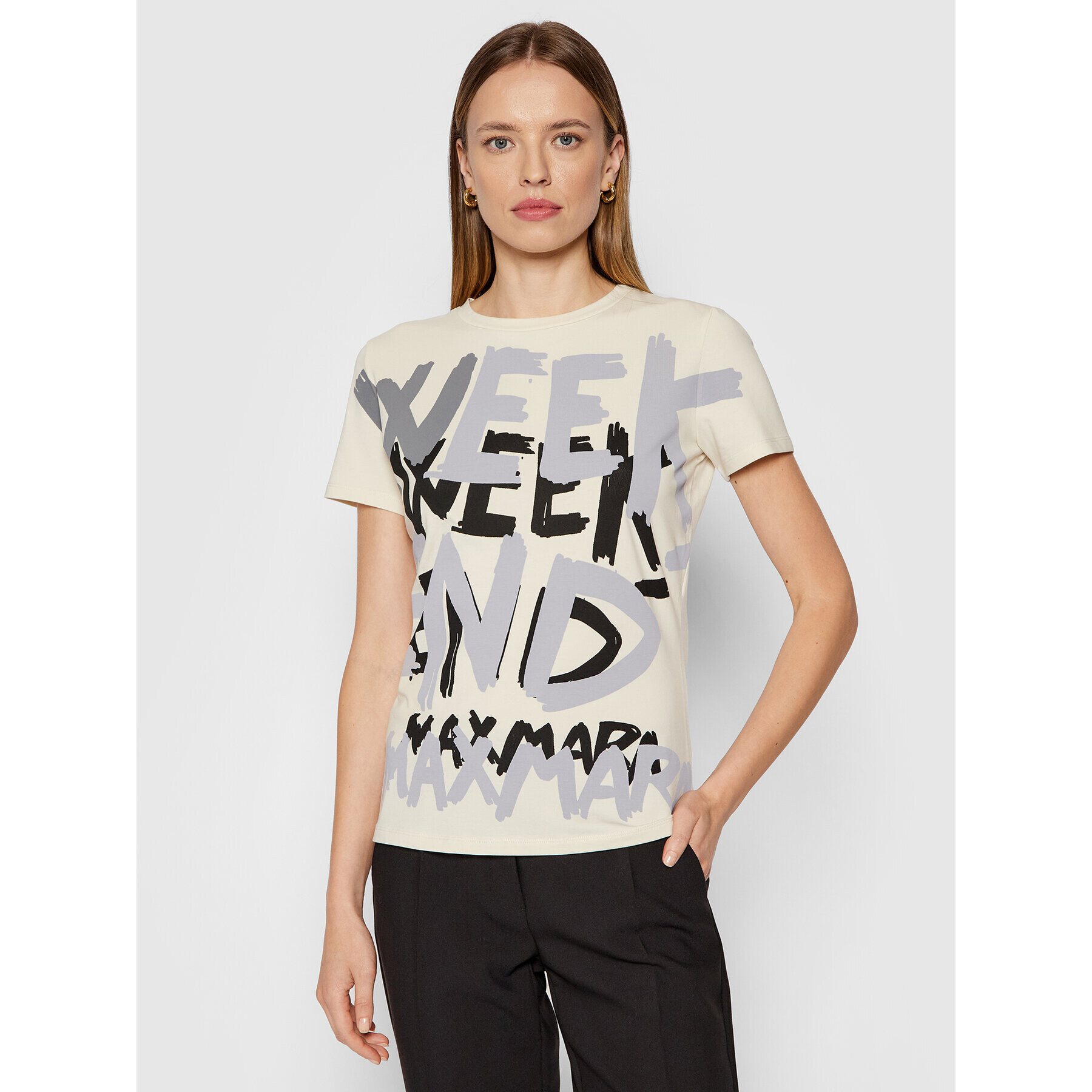 Weekend Max Mara Тишърт Rana 5976041 Бежов Regular Fit - Pepit.bg