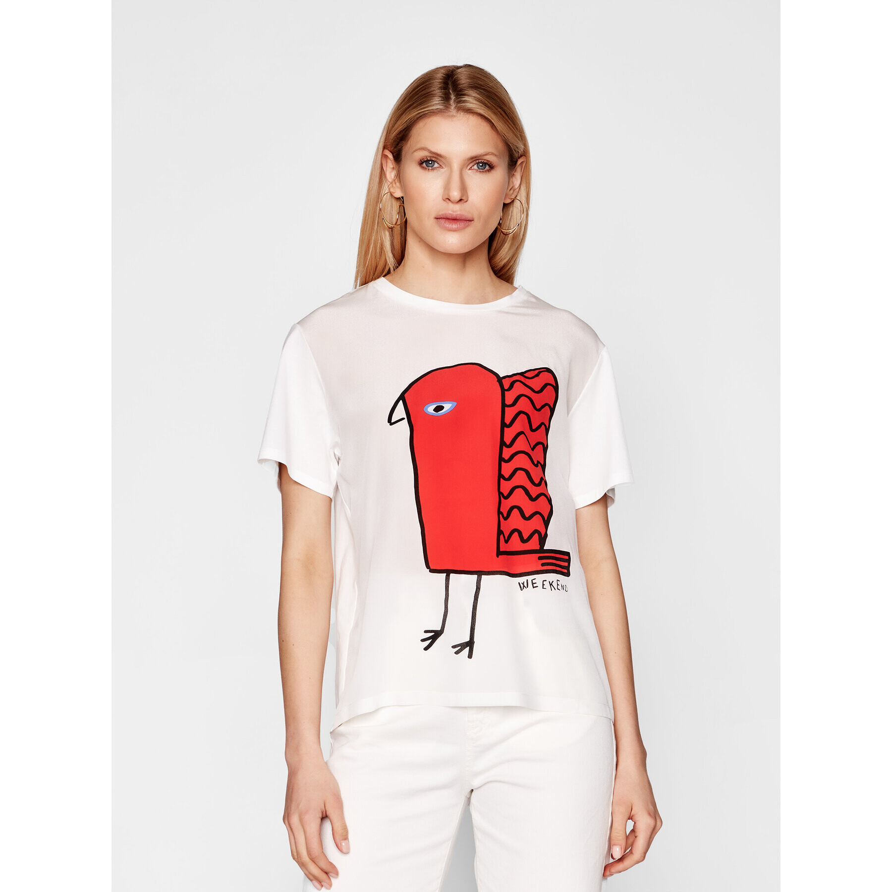Weekend Max Mara Тишърт Sarda 59410911 Бял Regular Fit - Pepit.bg