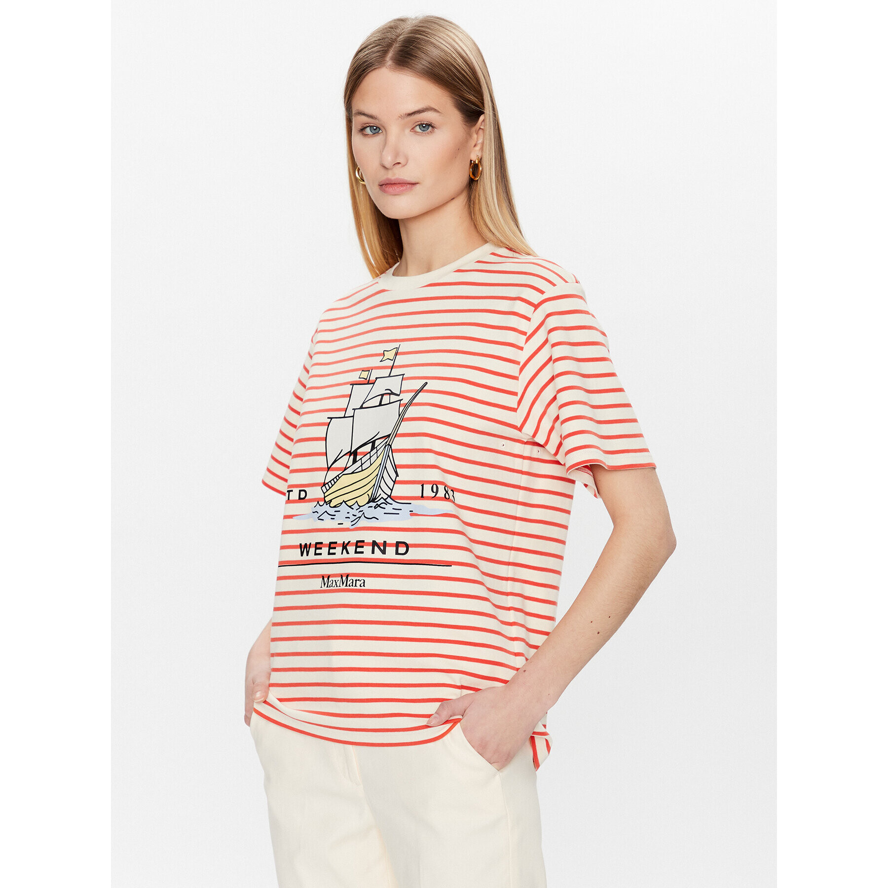 Weekend Max Mara Тишърт Scena 23597103 Оранжев Regular Fit - Pepit.bg