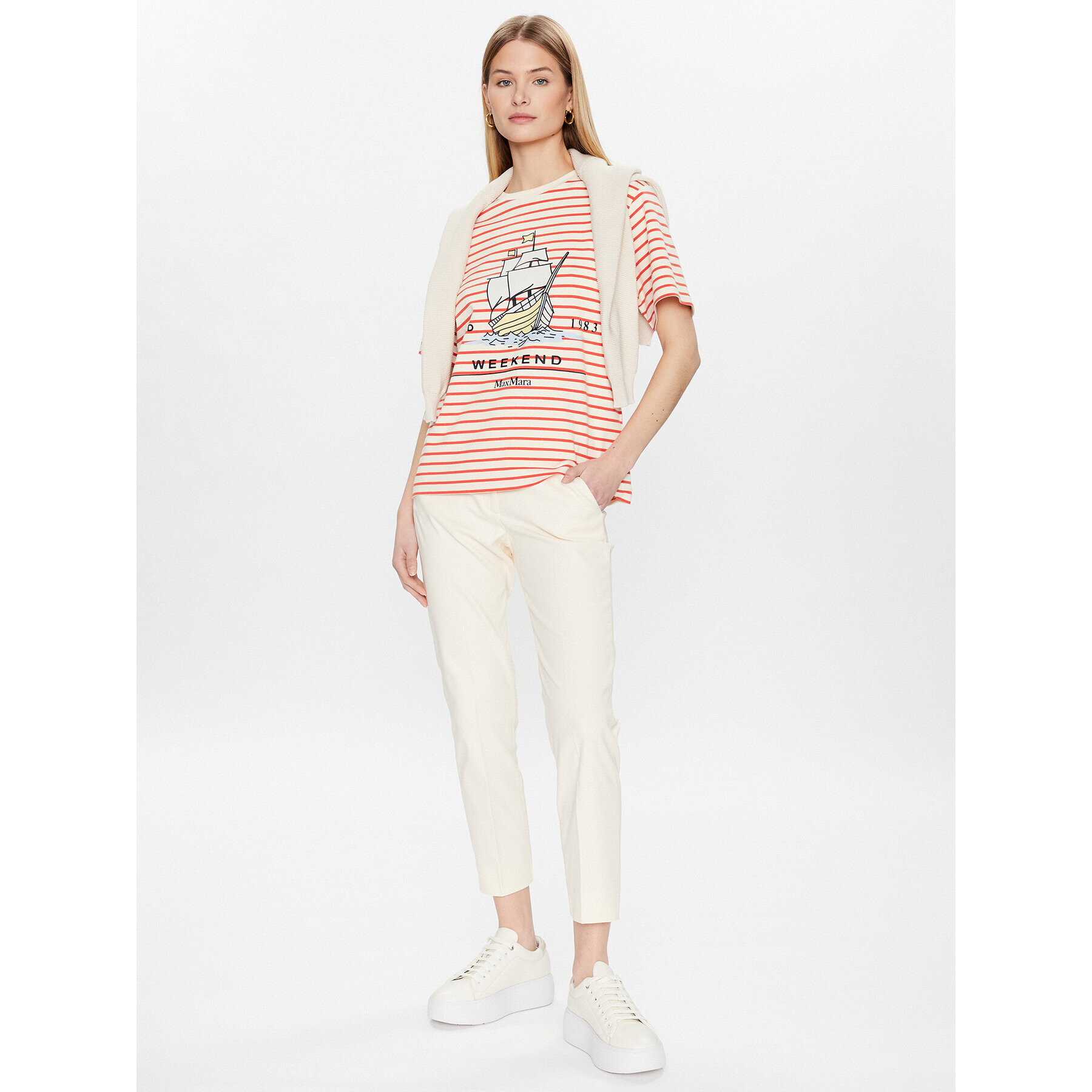 Weekend Max Mara Тишърт Scena 23597103 Оранжев Regular Fit - Pepit.bg
