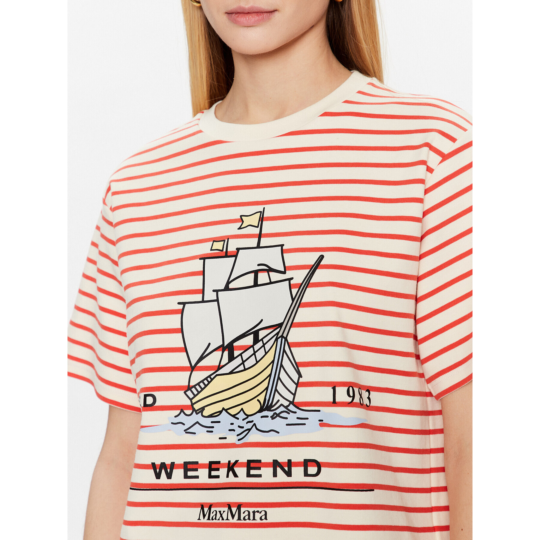 Weekend Max Mara Тишърт Scena 23597103 Оранжев Regular Fit - Pepit.bg