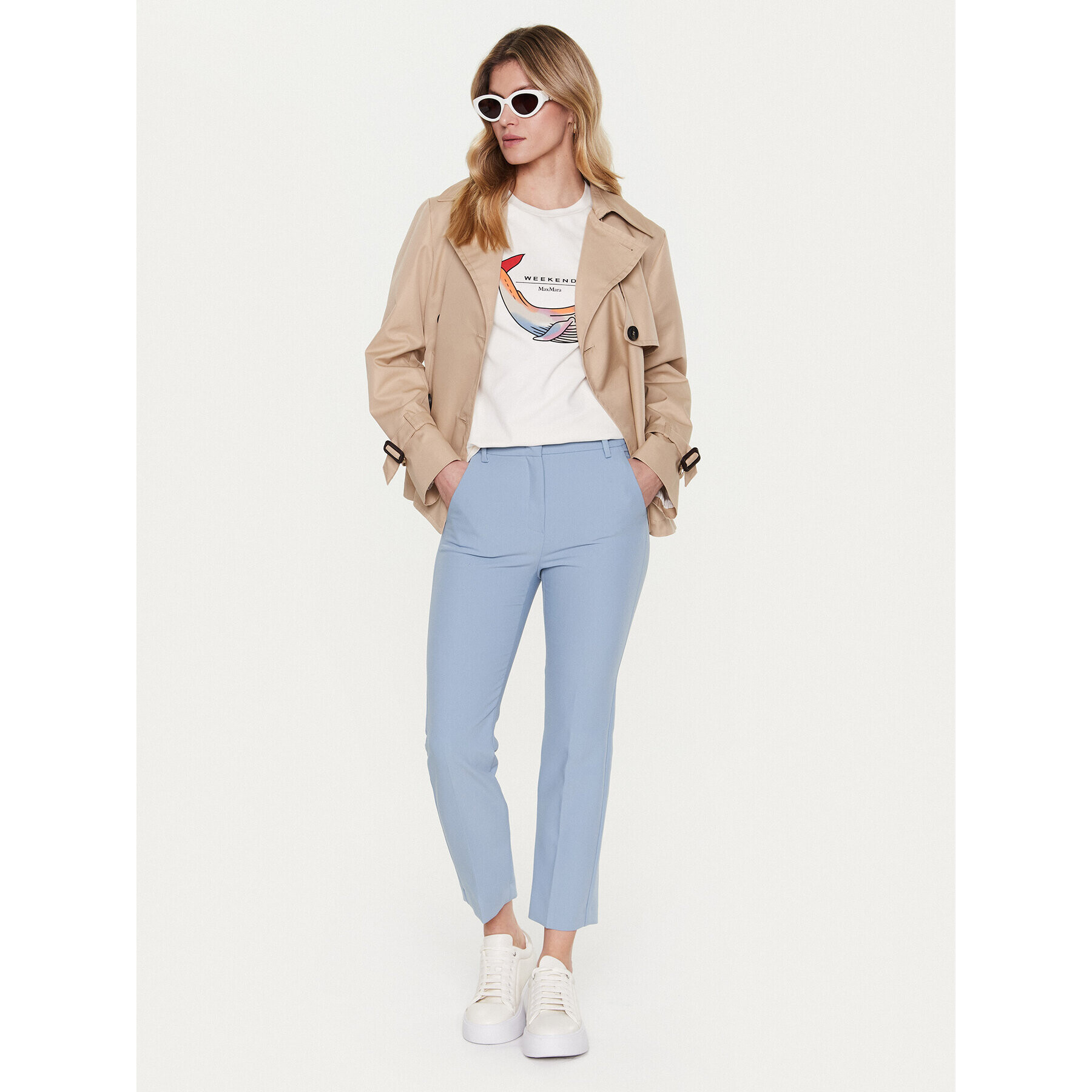 Weekend Max Mara Тишърт Scenae 23597103 Екрю Relaxed Fit - Pepit.bg