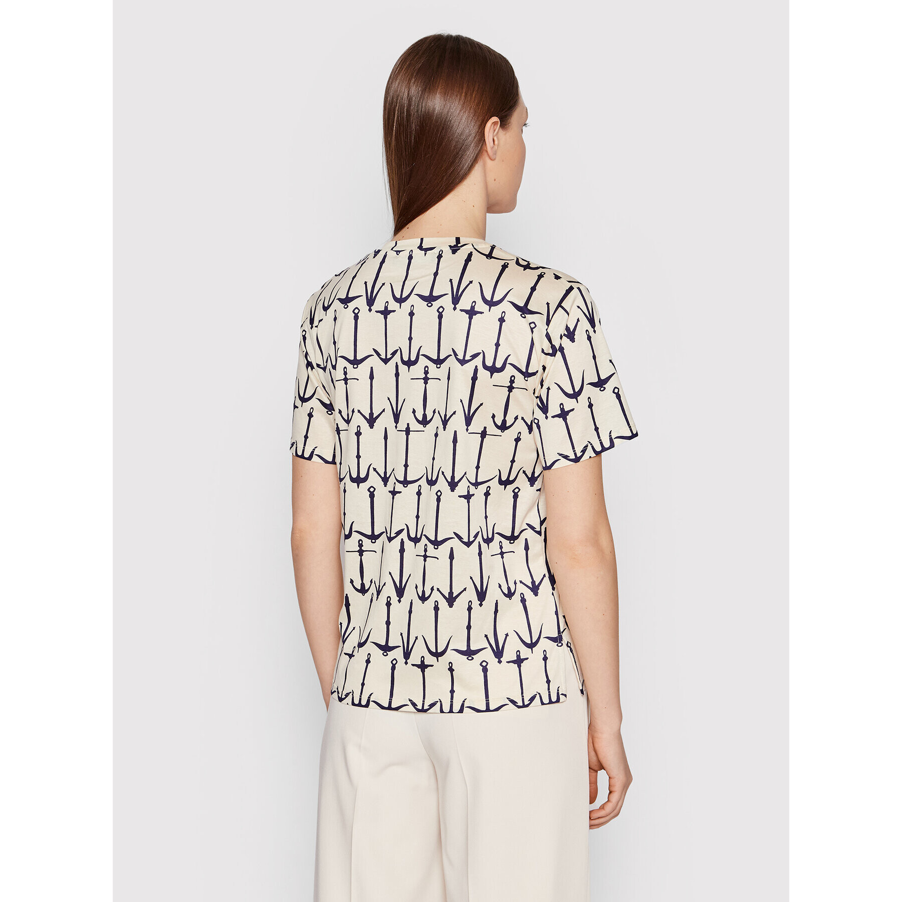 Weekend Max Mara Тишърт Scoglio 59710421 Бежов Regular Fit - Pepit.bg