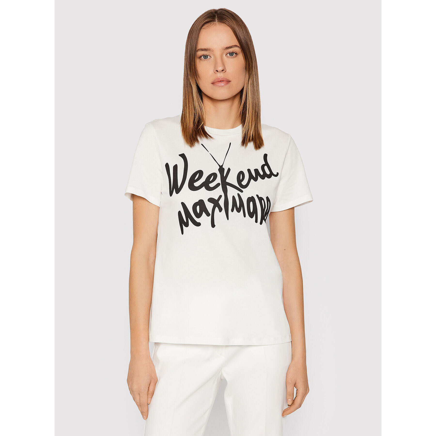 Weekend Max Mara Тишърт Suvi 59710527 Бял Regular Fit - Pepit.bg