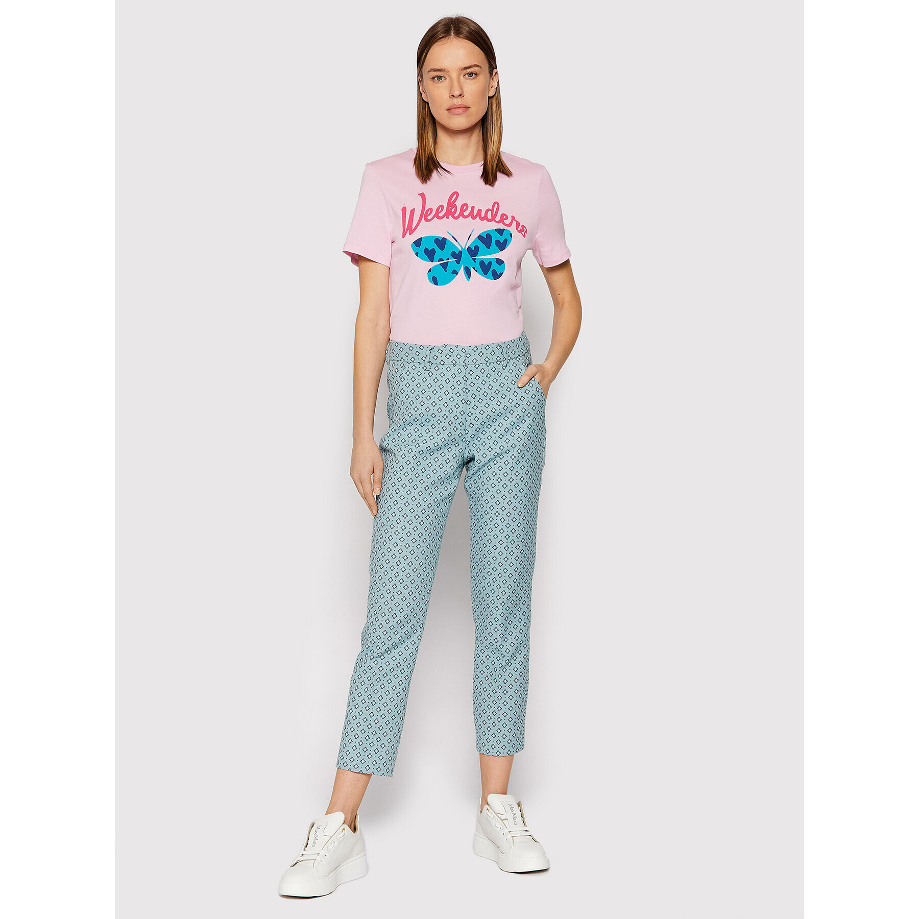 Weekend Max Mara Тишърт Suvi 59710527 Розов Regular Fit - Pepit.bg