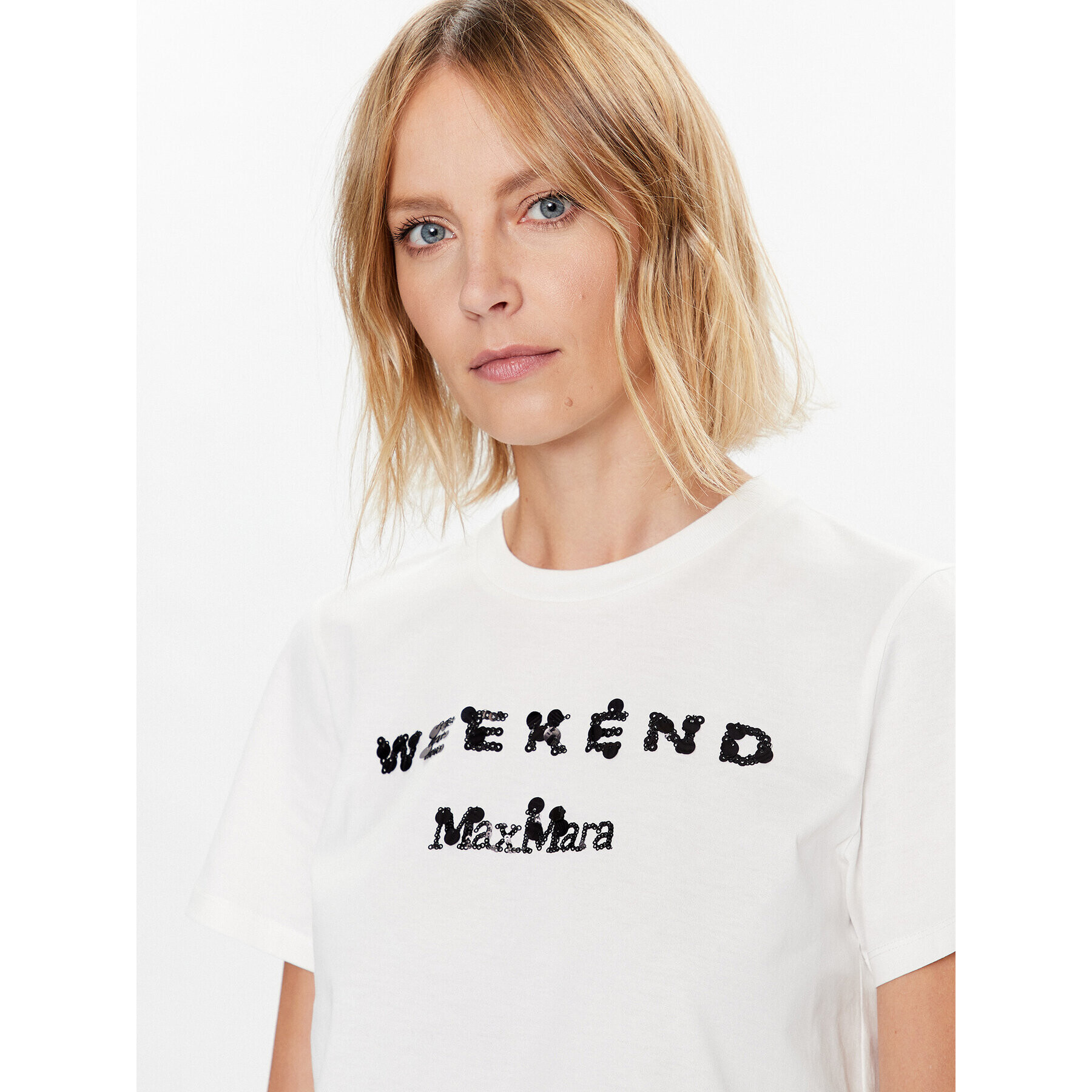 Weekend Max Mara Тишърт Talento 23597101 Бял Regular Fit - Pepit.bg