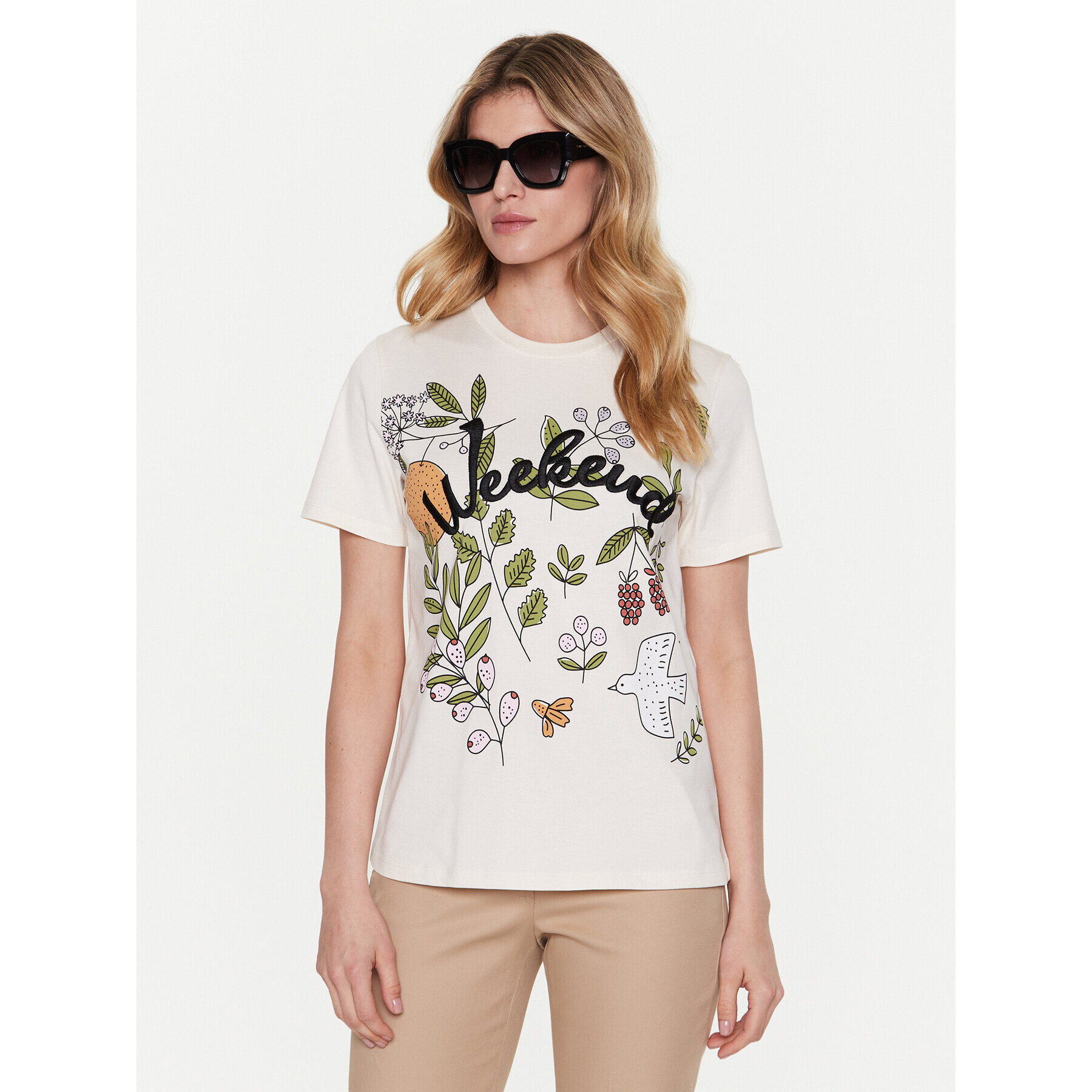 Weekend Max Mara Тишърт Talento 2359710137 Екрю Regular Fit - Pepit.bg