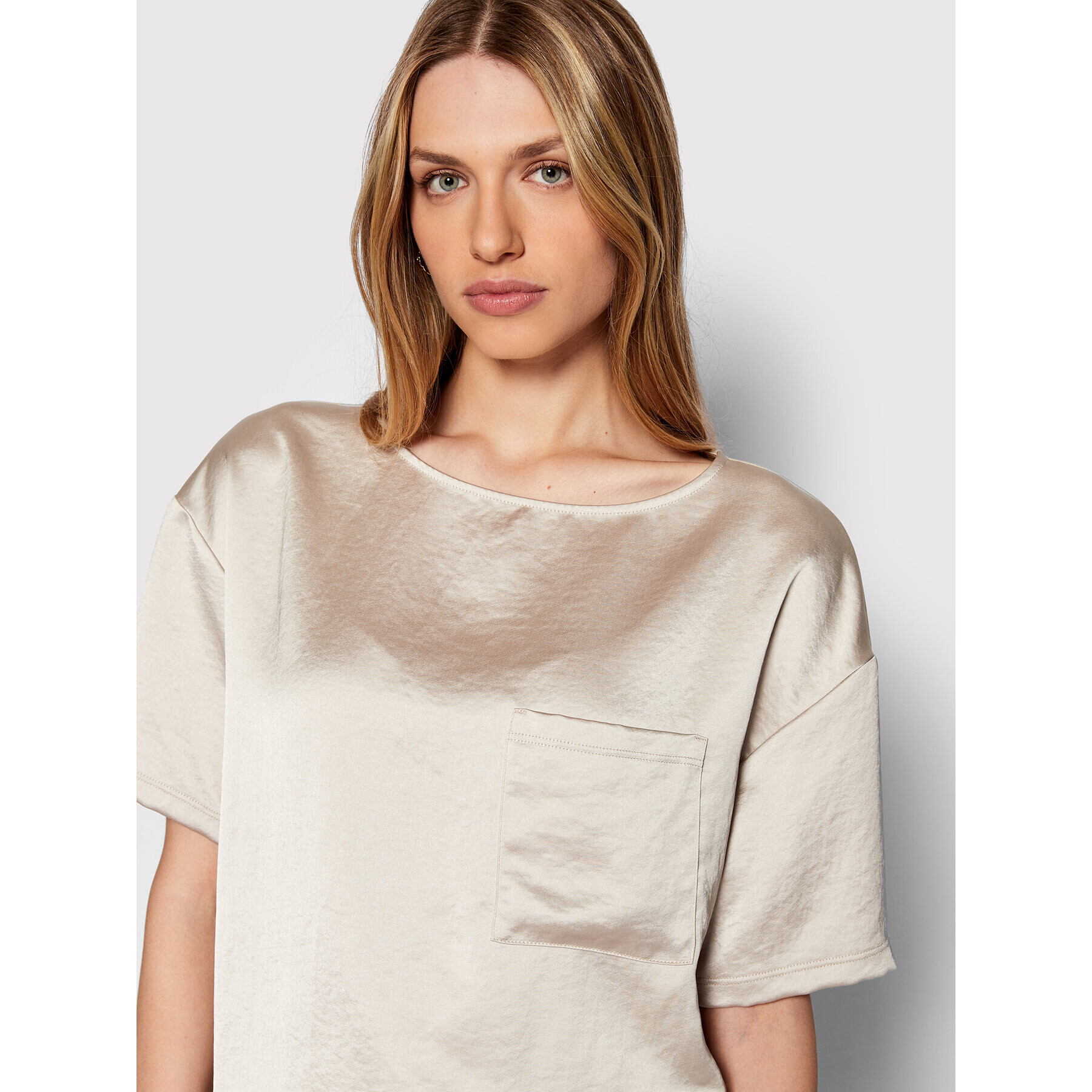 Weekend Max Mara Тишърт Vetro 59460429 Бежов Relaxed Fit - Pepit.bg