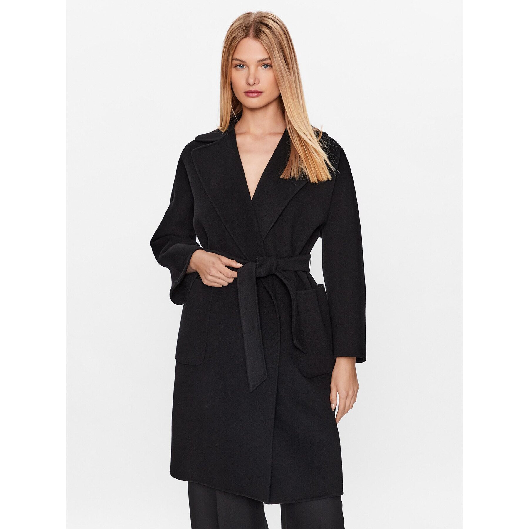 Weekend Max Mara Вълнено палто 2350160339 Черен Regular Fit - Pepit.bg