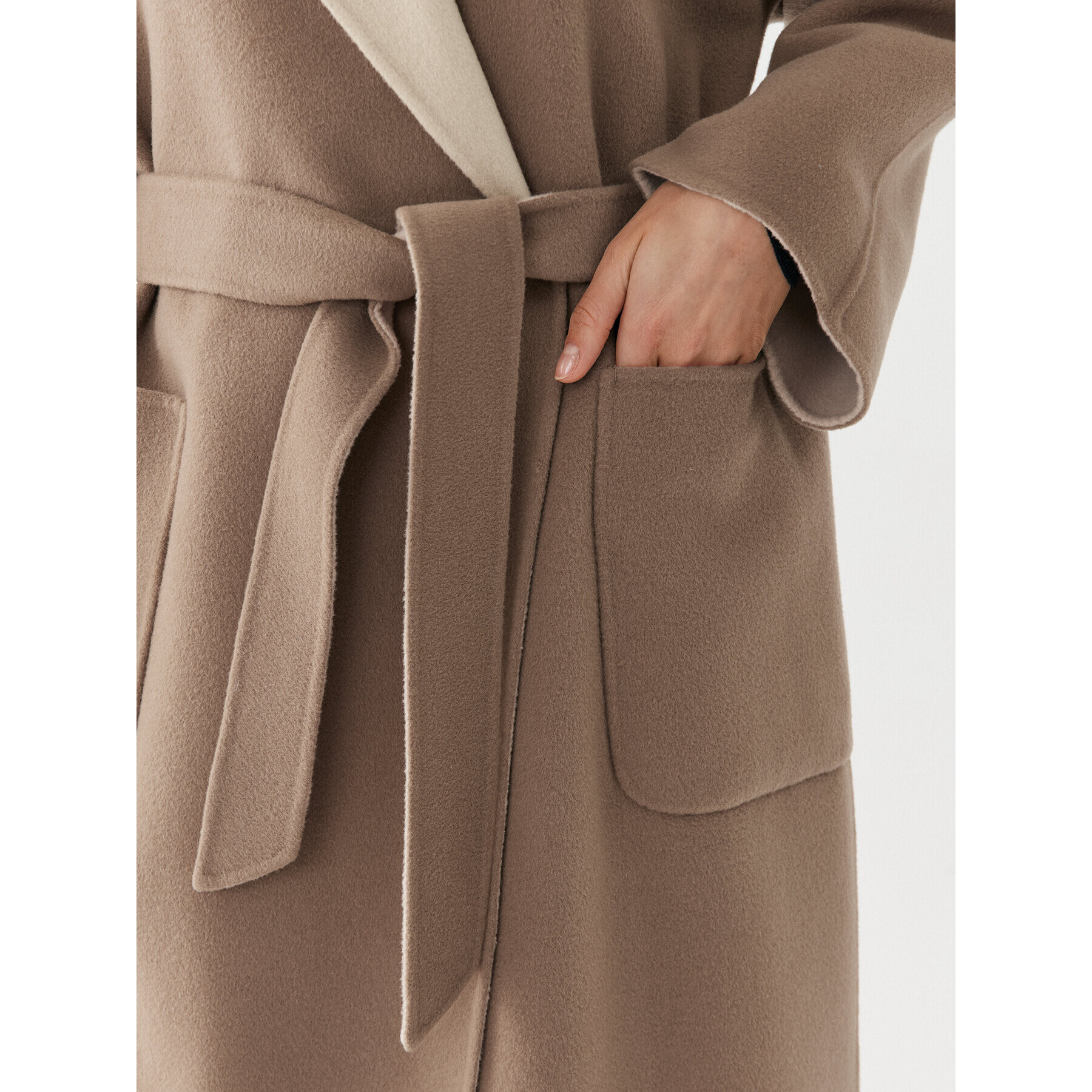 Weekend Max Mara Вълнено палто Rail 2350160239 Бежов Regular Fit - Pepit.bg
