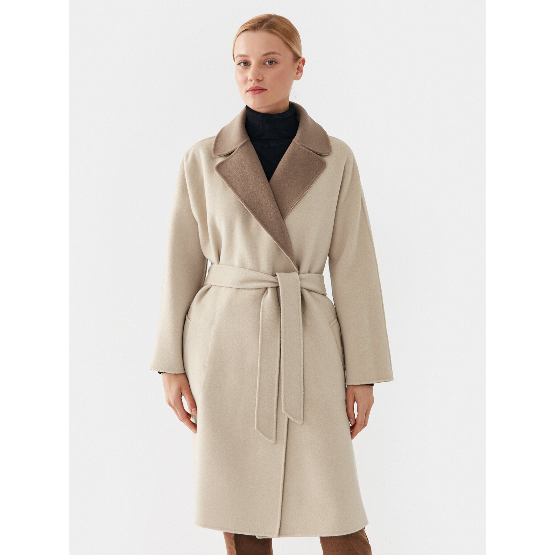 Weekend Max Mara Вълнено палто Rail 2350160239 Бежов Regular Fit - Pepit.bg