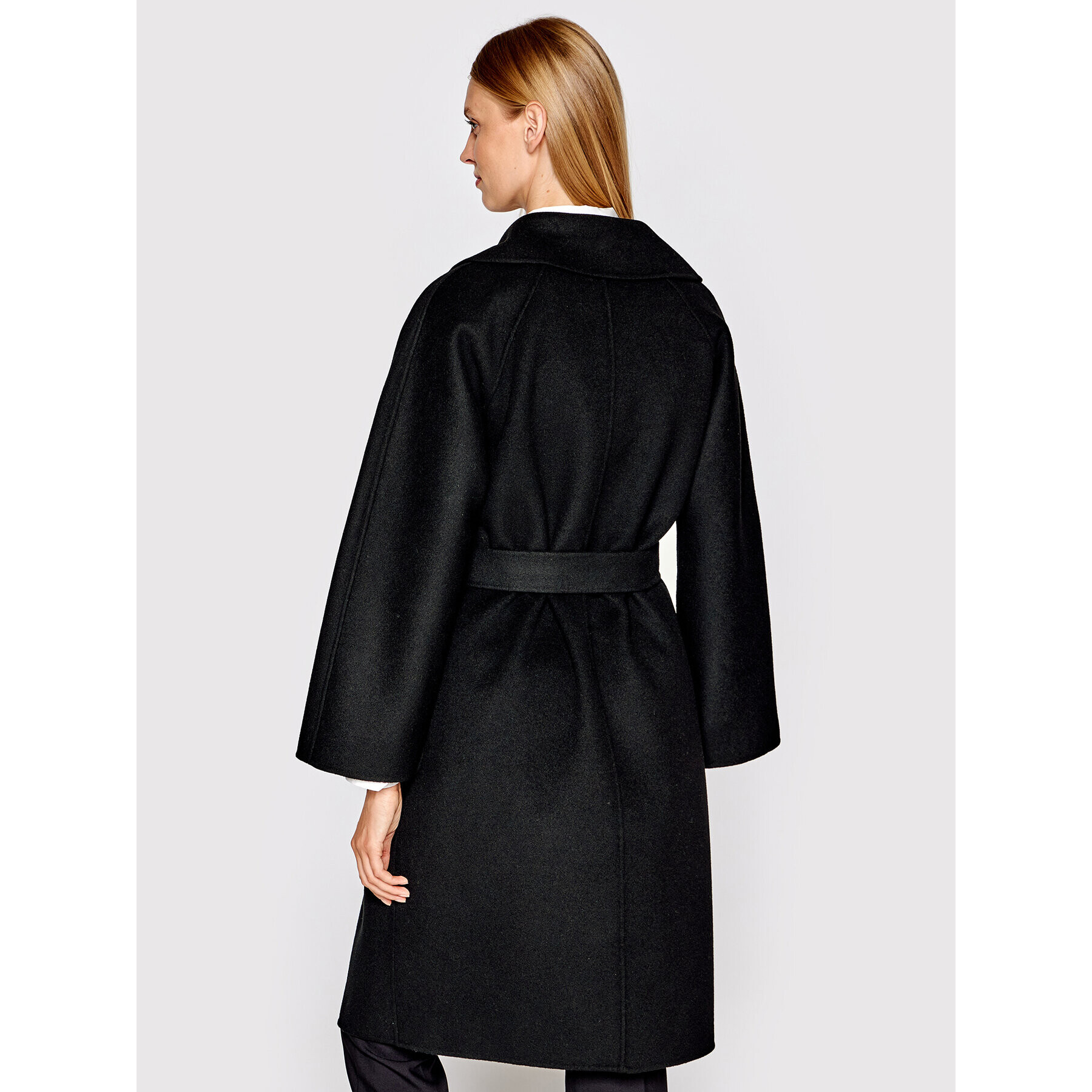 Weekend Max Mara Вълнено палто Rovo 50160329 Черен Regular Fit - Pepit.bg