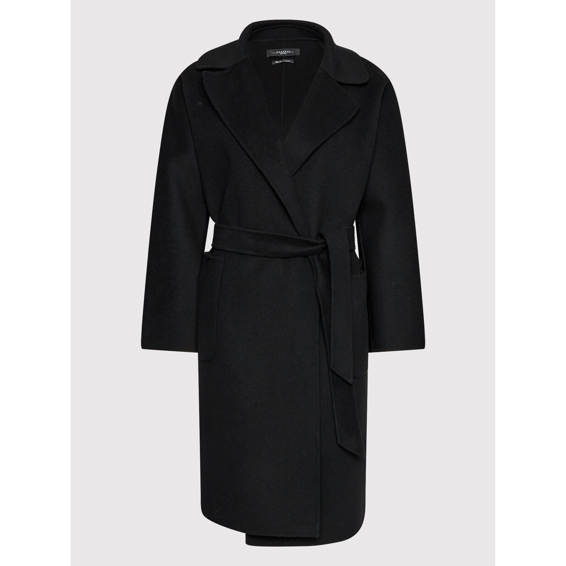 Weekend Max Mara Вълнено палто Rovo 50160329 Черен Regular Fit - Pepit.bg