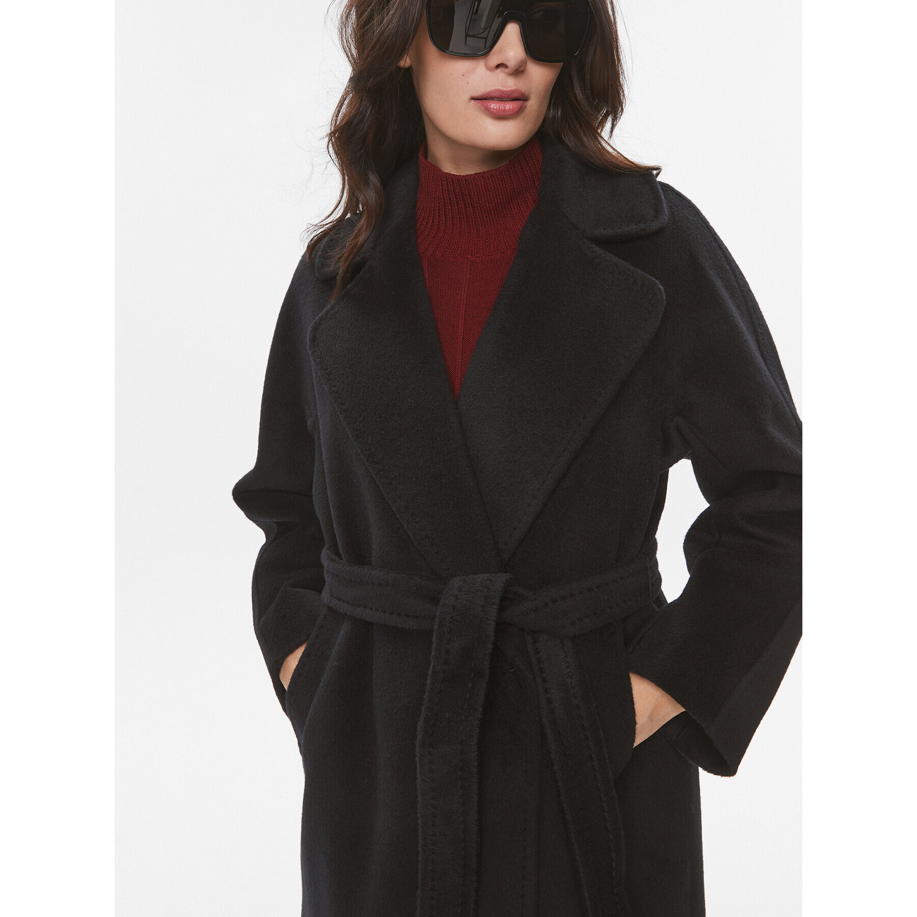 Weekend Max Mara Вълнено палто Tempera 2350161233 Черен Regular Fit - Pepit.bg