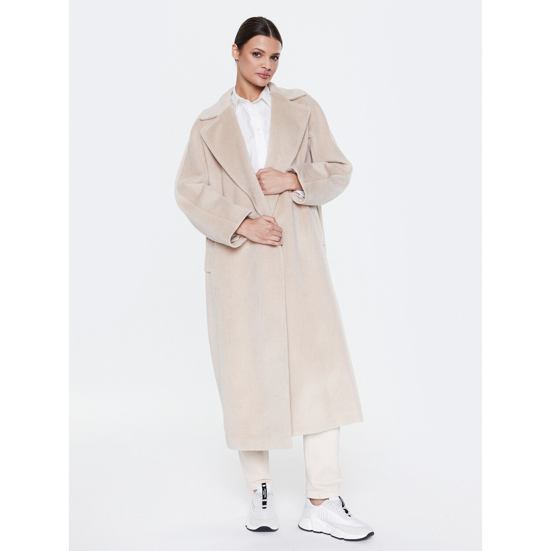 Weekend Max Mara Вълнено палто Tempera 50160423 Бежов Regular Fit - Pepit.bg