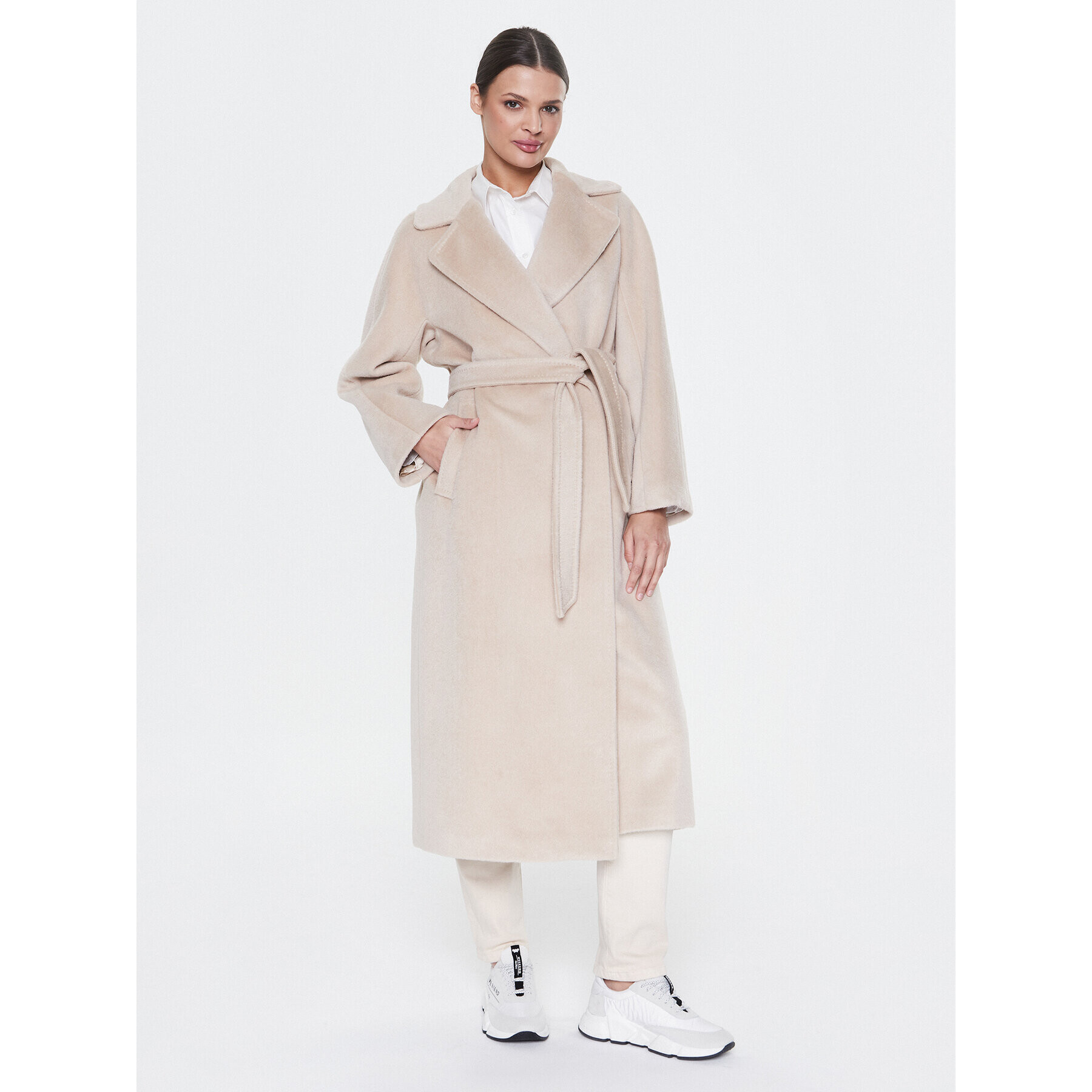 Weekend Max Mara Вълнено палто Tempera 50160423 Бежов Regular Fit - Pepit.bg