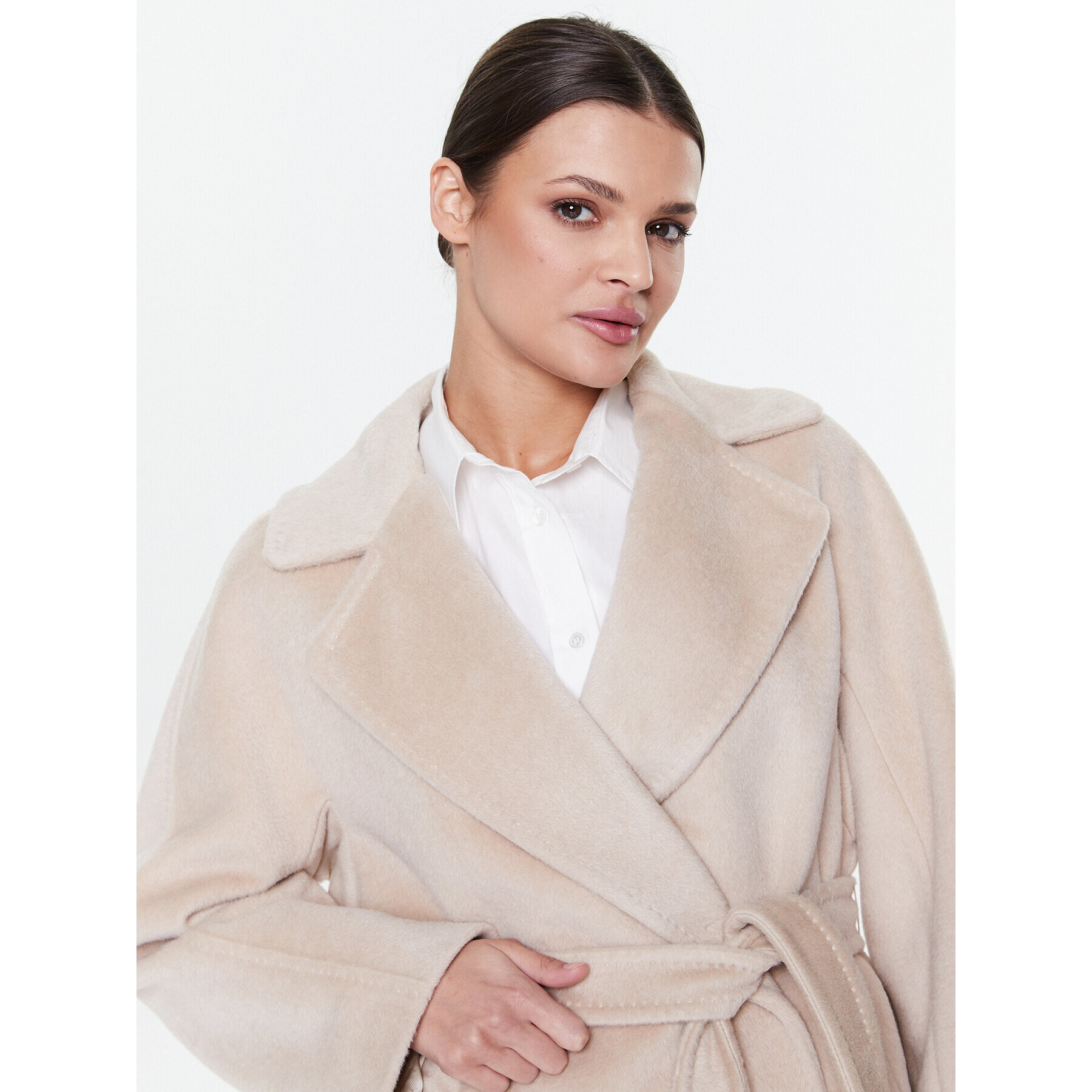 Weekend Max Mara Вълнено палто Tempera 50160423 Бежов Regular Fit - Pepit.bg