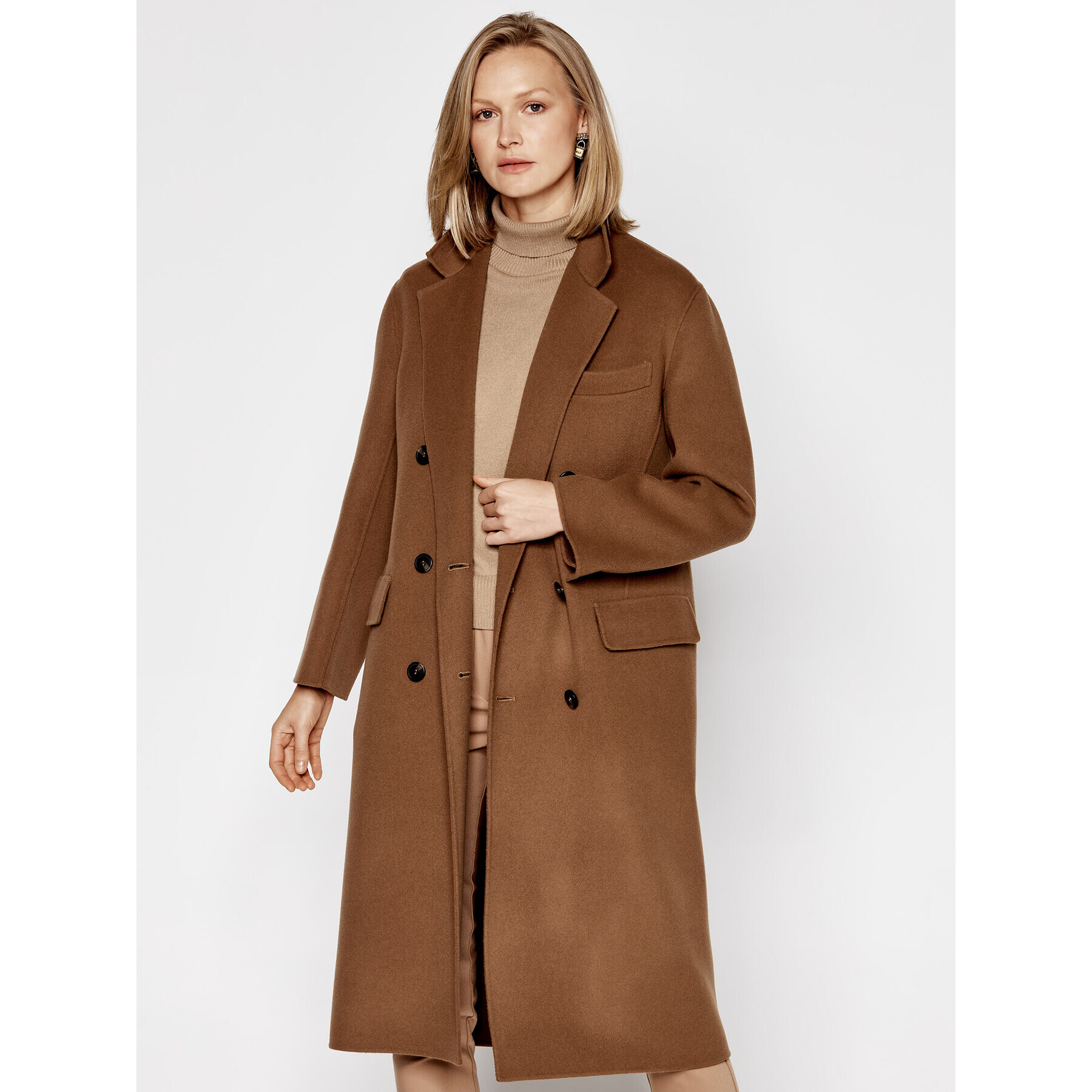 Weekend Max Mara Вълнено палто Torbole 50160209 Кафяв Regular Fit - Pepit.bg