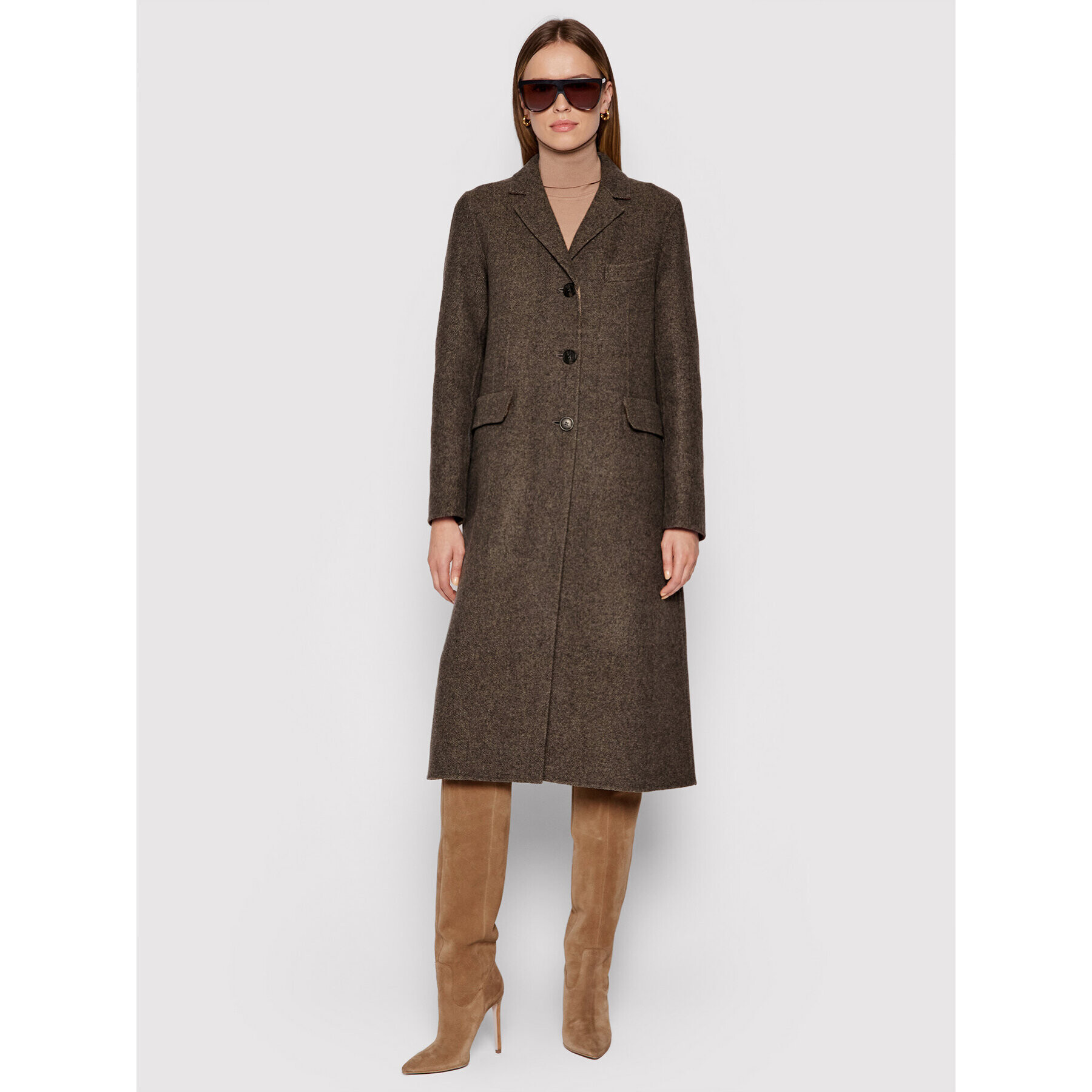 Weekend Max Mara Зимно палто Canale 50160119 Кафяв Regular Fit - Pepit.bg