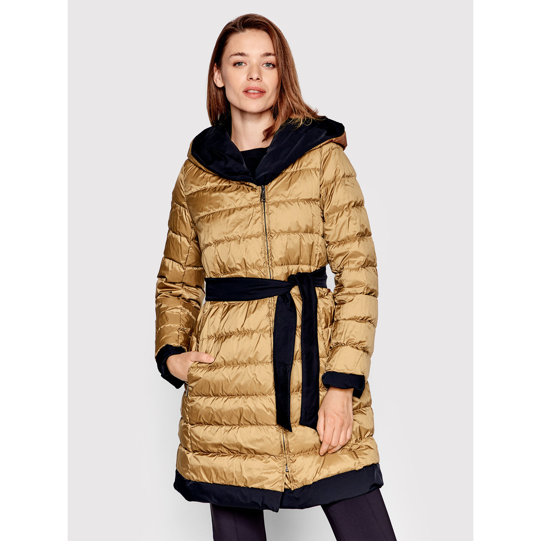 Weekend Max Mara Зимно палто Eguale 54960113 Черен Regular Fit - Pepit.bg