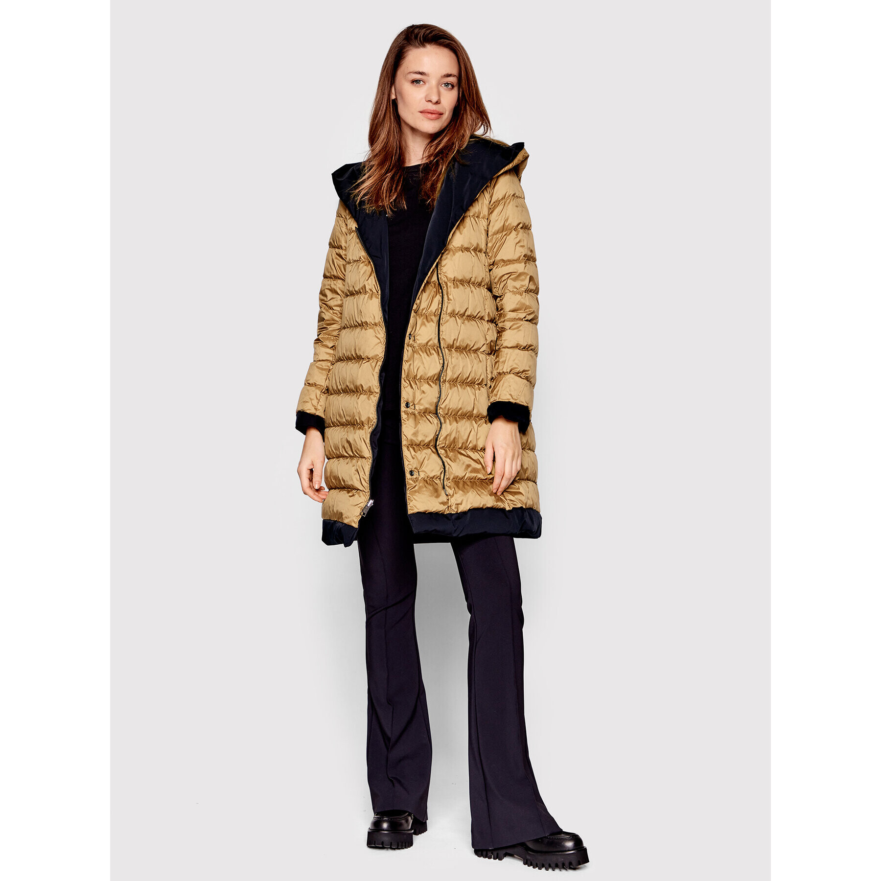 Weekend Max Mara Зимно палто Eguale 54960113 Черен Regular Fit - Pepit.bg