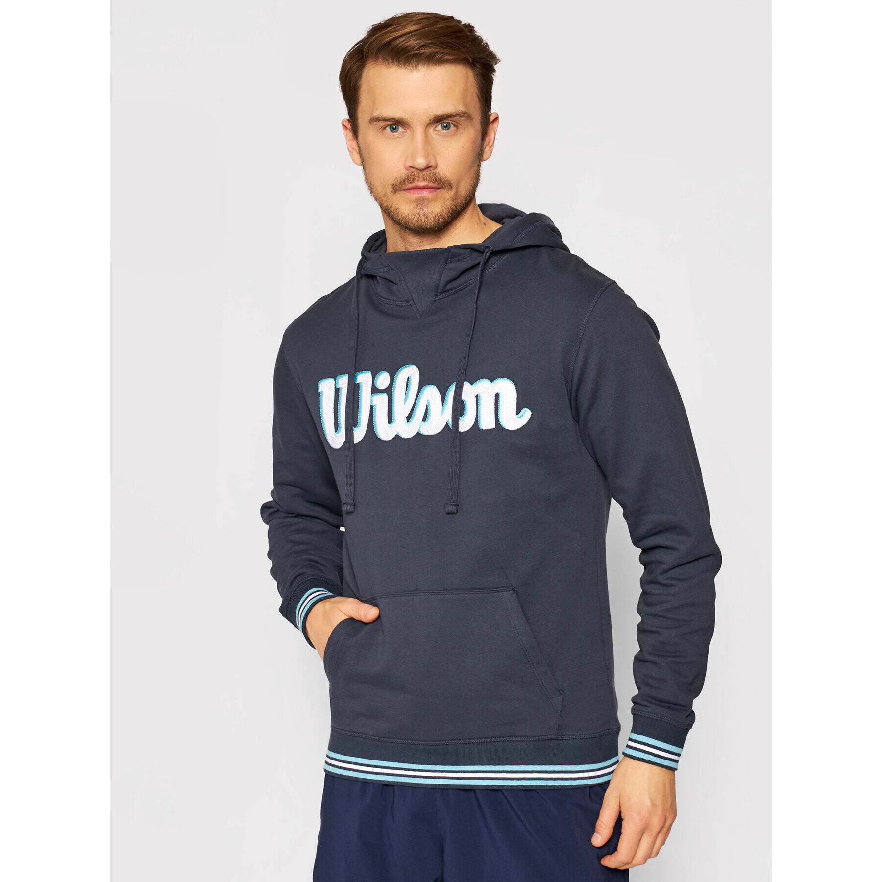 Wilson Суитшърт M Chi Script Po WRA791102 Тъмносин Regular Fit - Pepit.bg