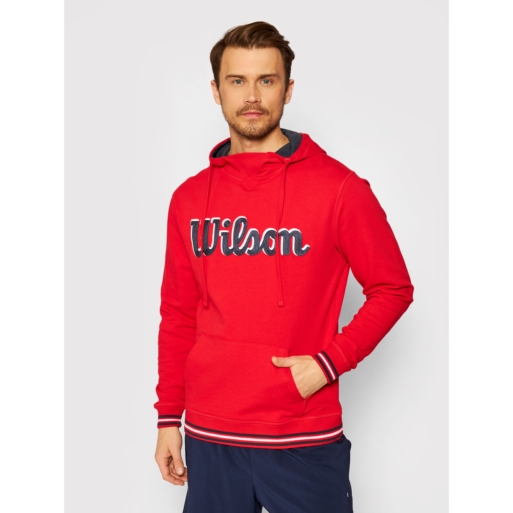 Wilson Суитшърт M Chi Script Po WRA791103 Червен Regular Fit - Pepit.bg