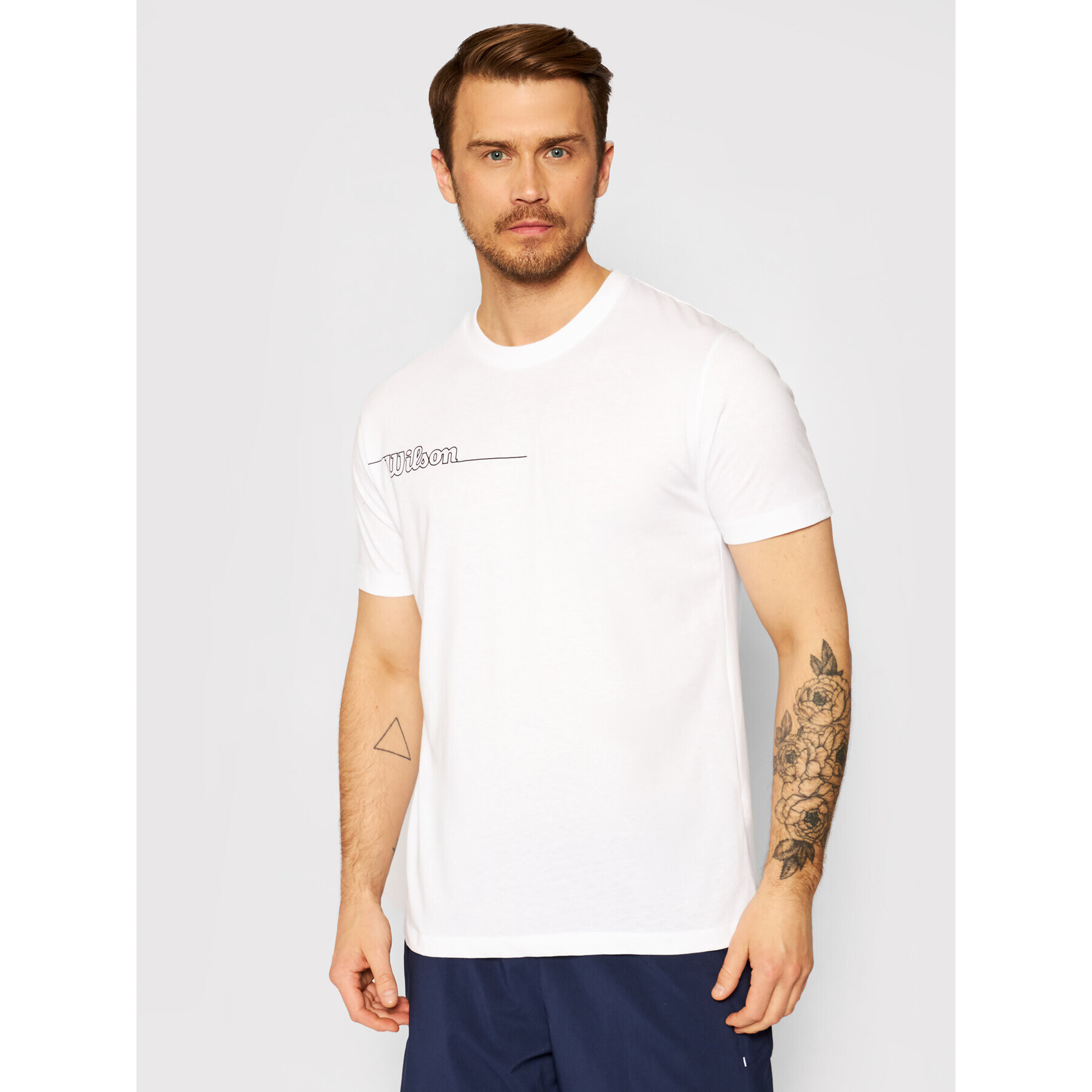 Wilson Тишърт M Team II Tech WRA794602 Бял Regular Fit - Pepit.bg