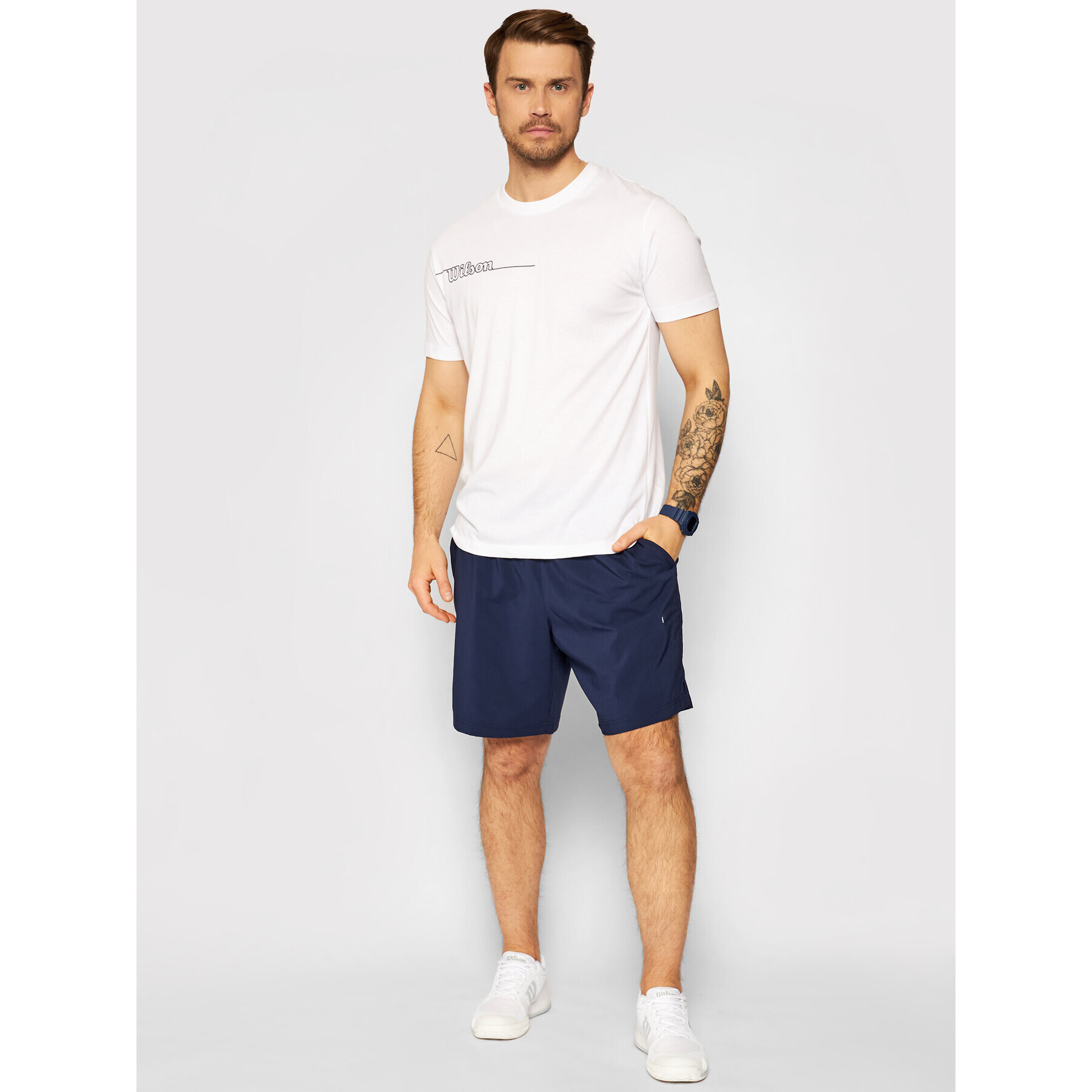 Wilson Тишърт M Team II Tech WRA794602 Бял Regular Fit - Pepit.bg