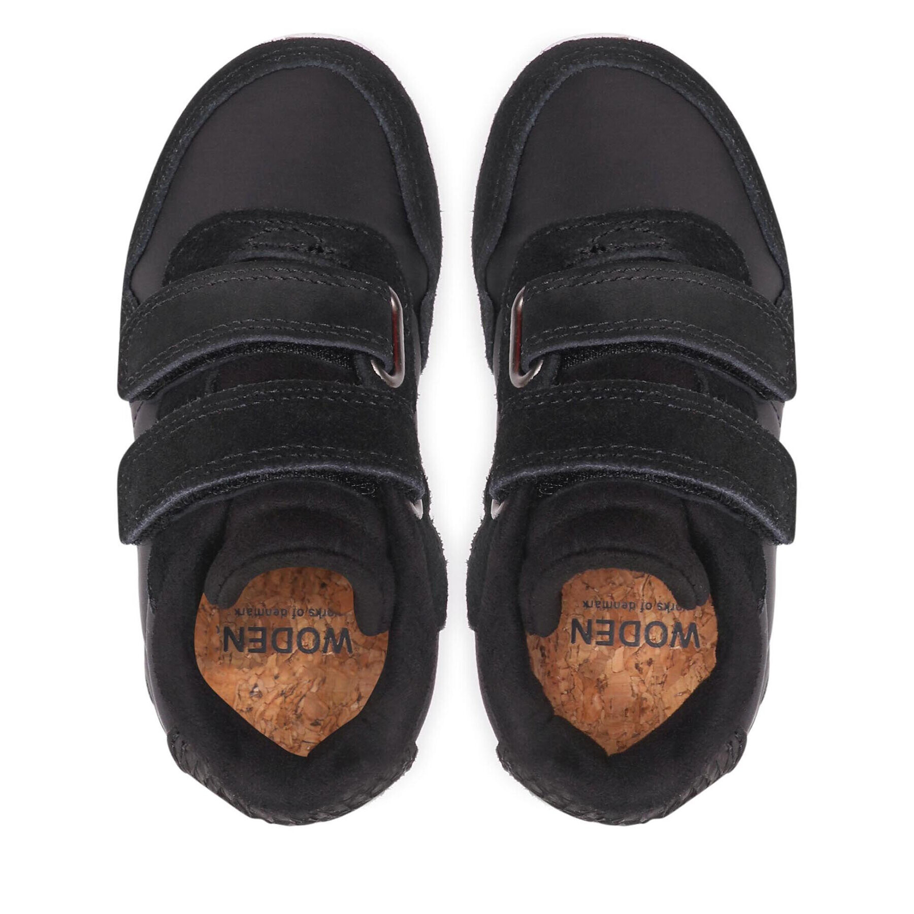 Woden Сникърси Nor Suede WK065-020 Черен - Pepit.bg