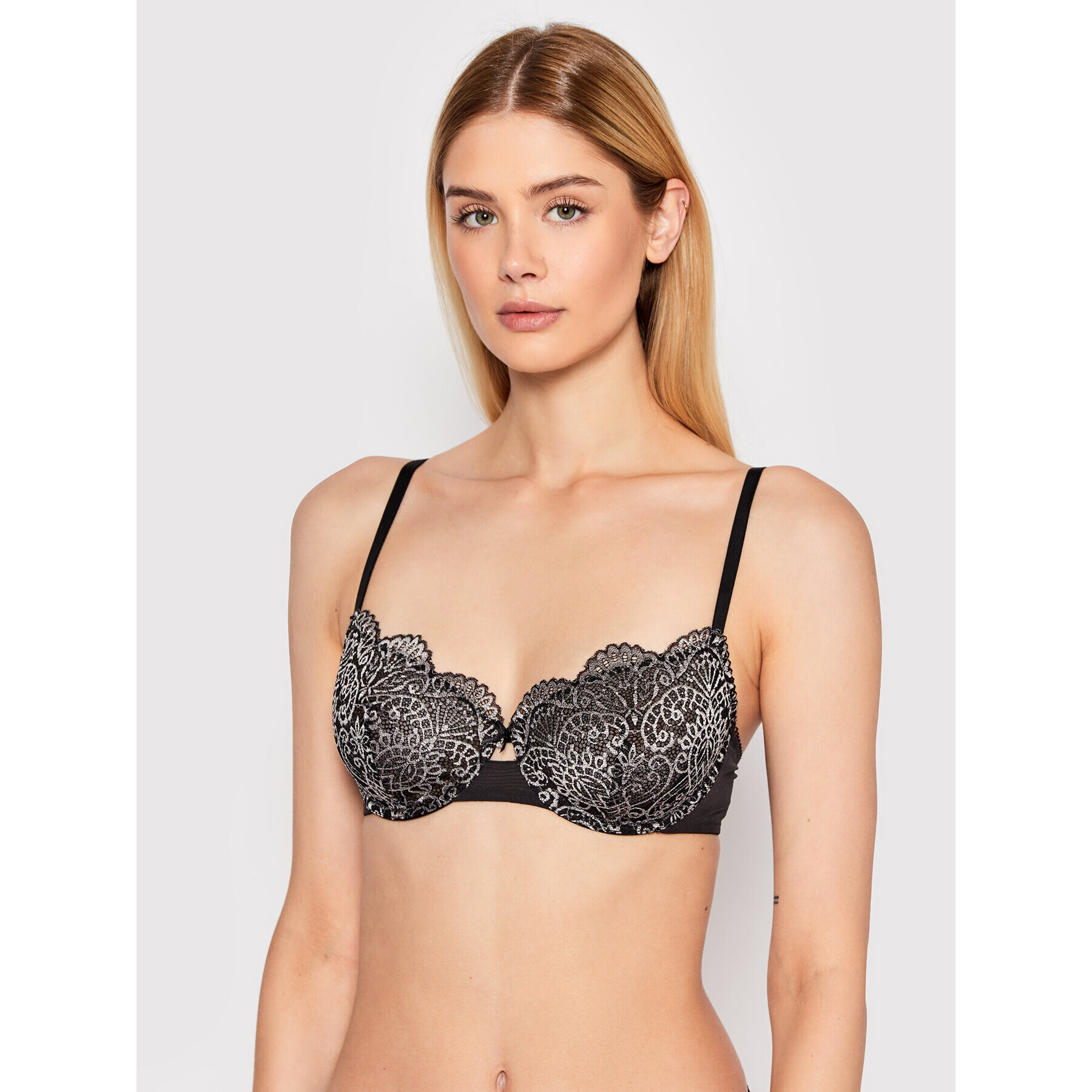 Wonderbra Сутиен с банели WB000AQ8 Черен - Pepit.bg