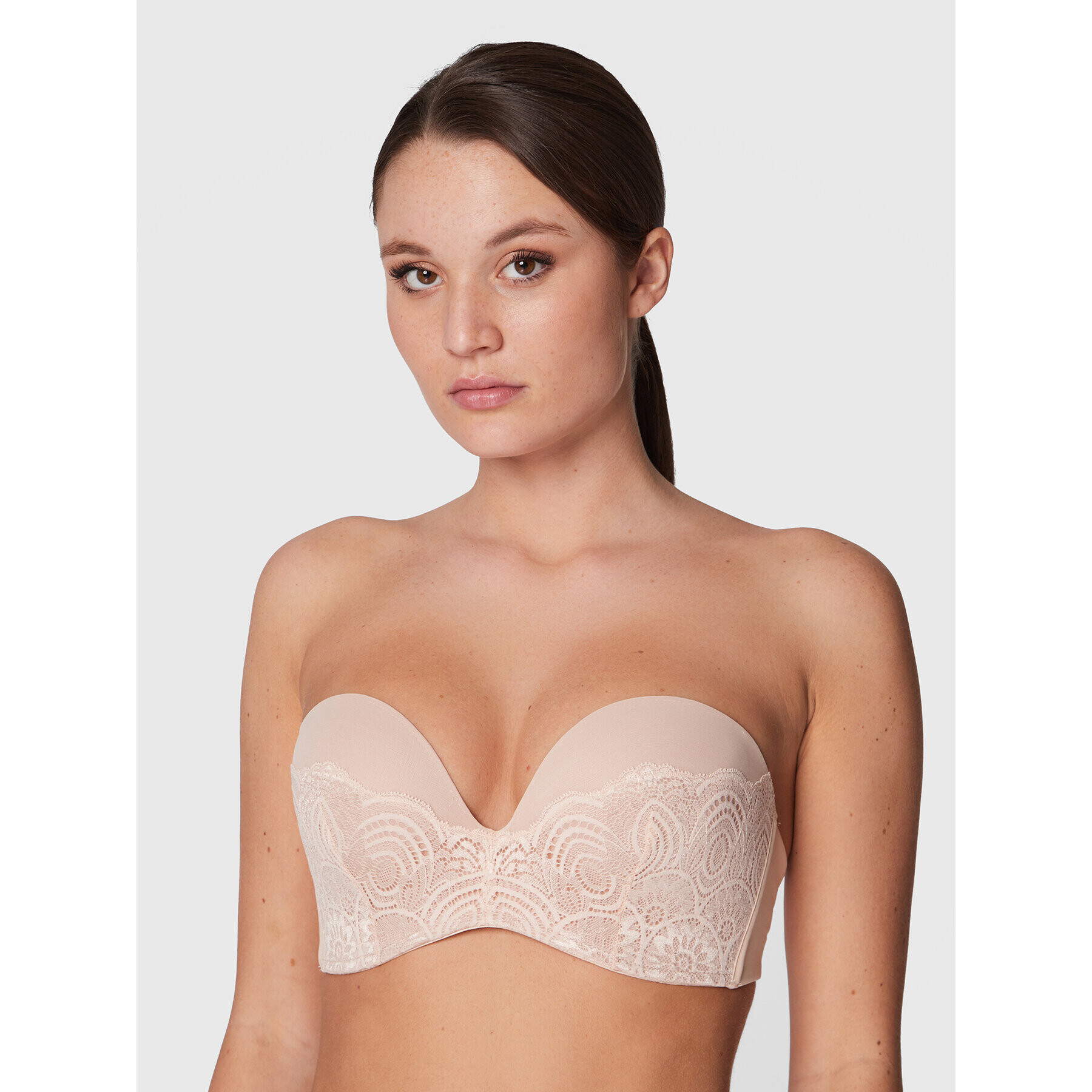 Wonderbra Сутиен тип Бардо WB000BHO Бежов - Pepit.bg