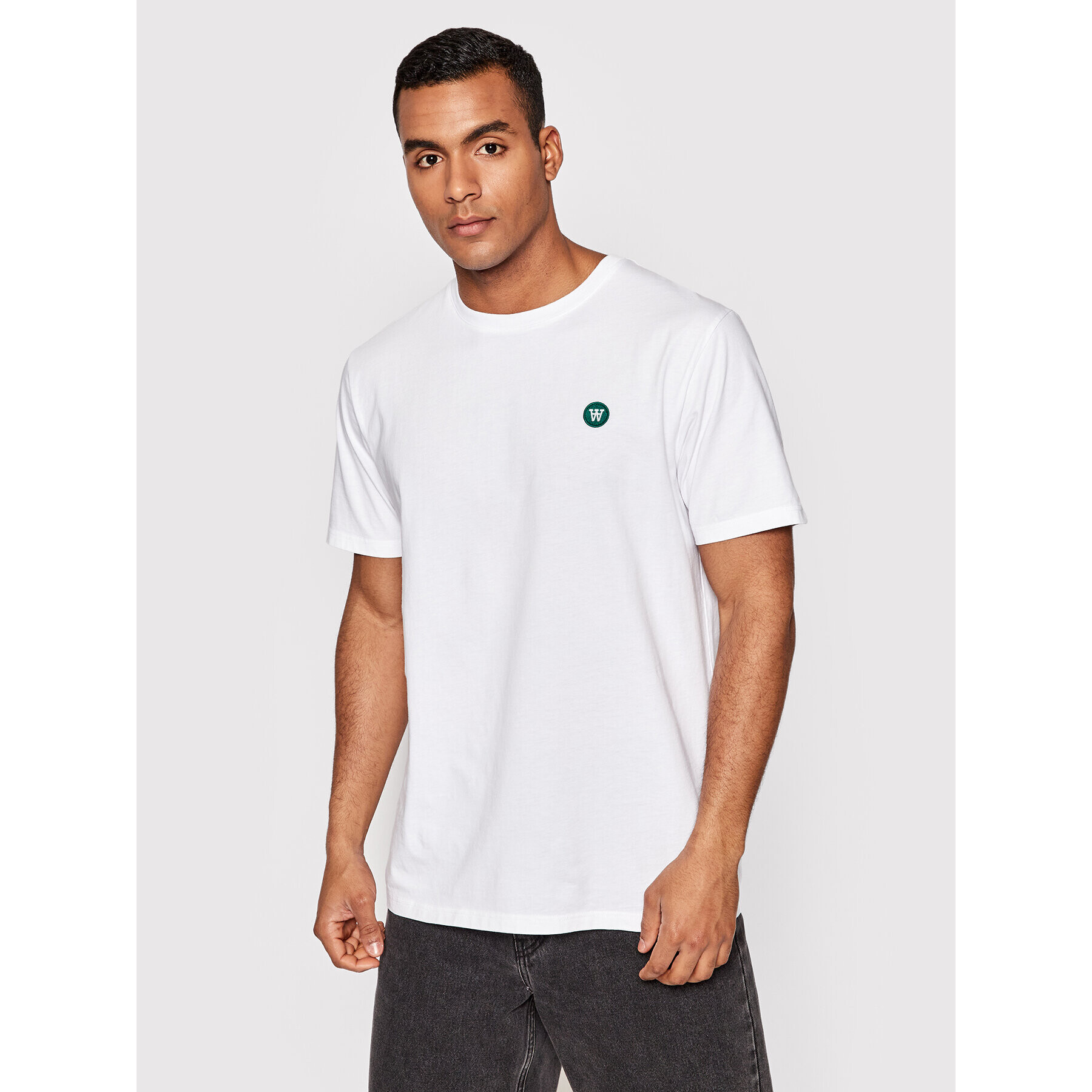 Wood Wood Тишърт Ace 10005700-2222 Бял Regular Fit - Pepit.bg