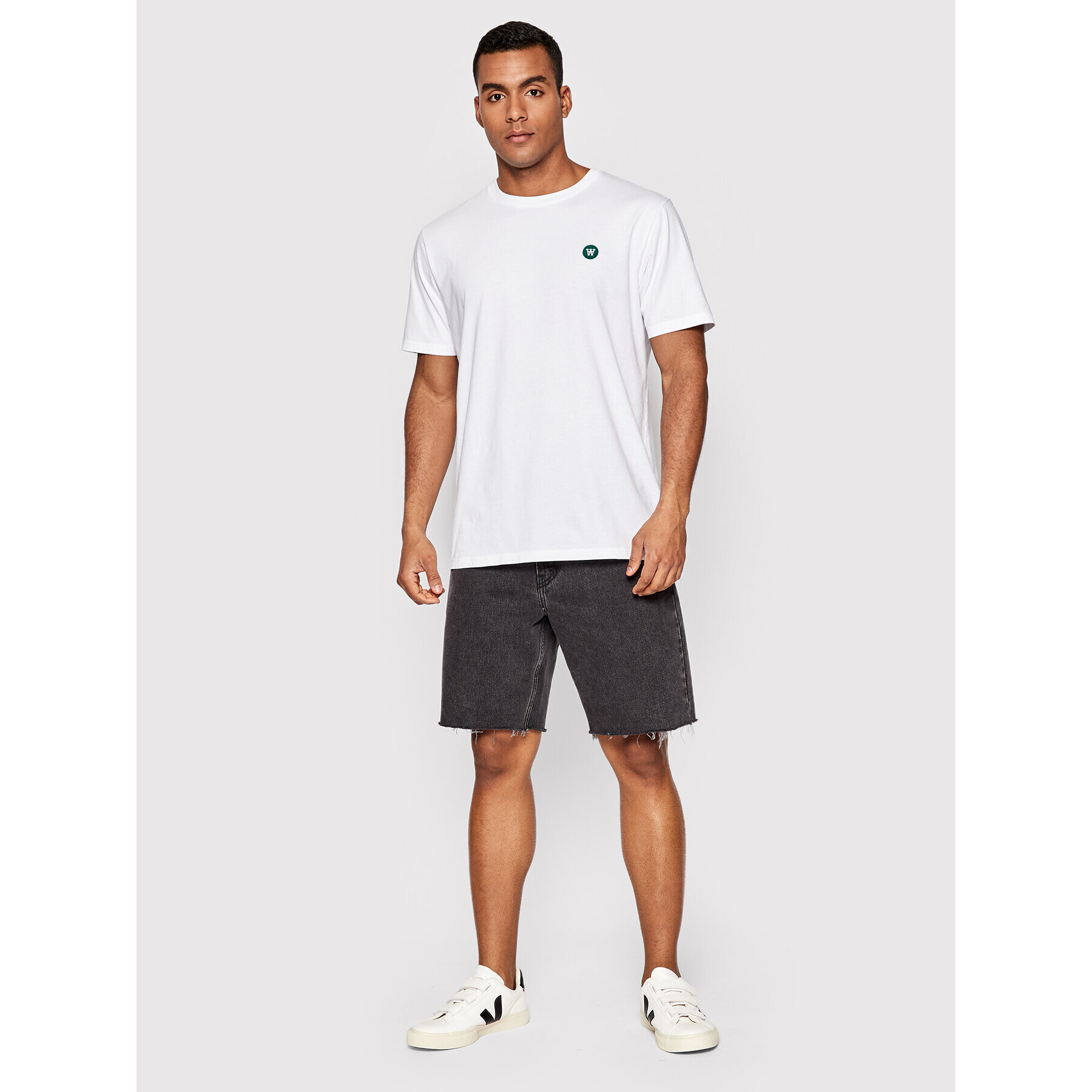 Wood Wood Тишърт Ace 10005700-2222 Бял Regular Fit - Pepit.bg