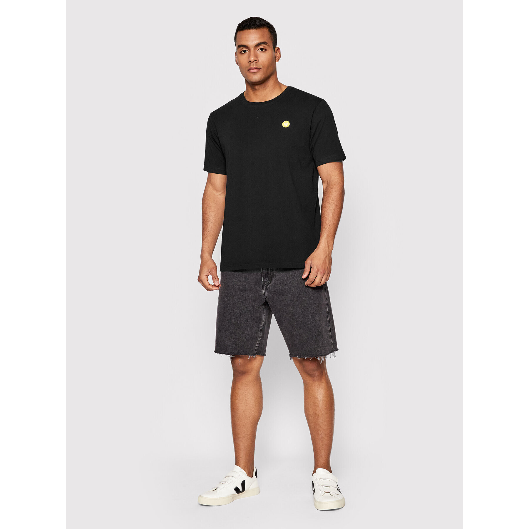 Wood Wood Тишърт Ace 10005700-2222 Черен Regular Fit - Pepit.bg